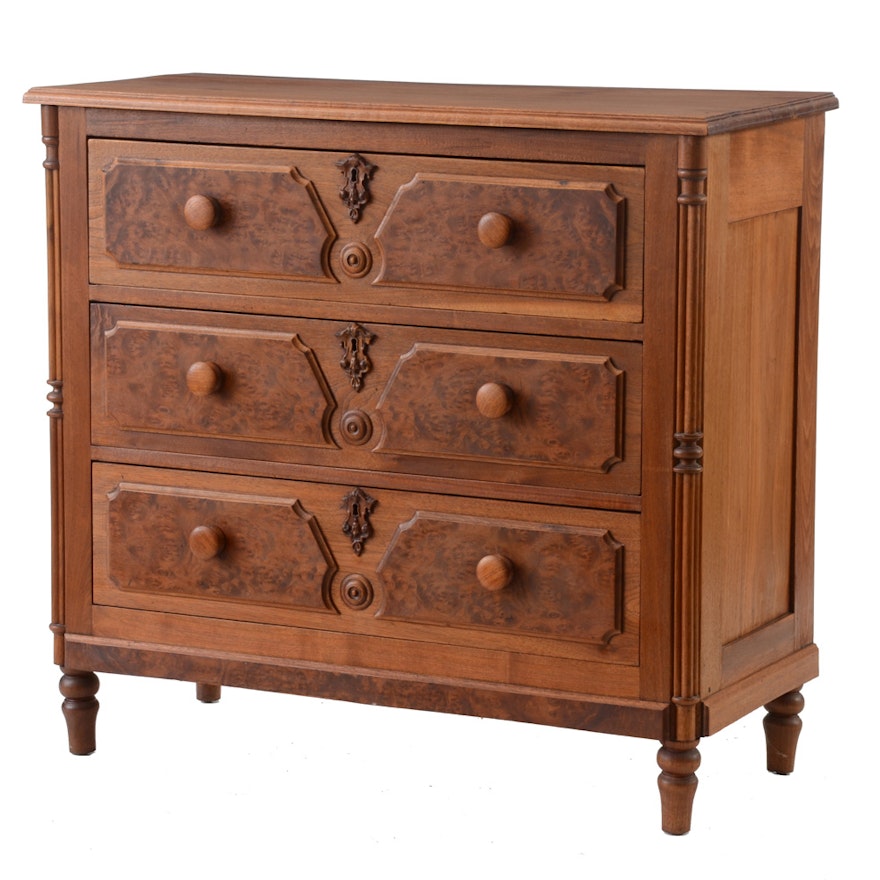 Walnut Victorian Chest of Drawers