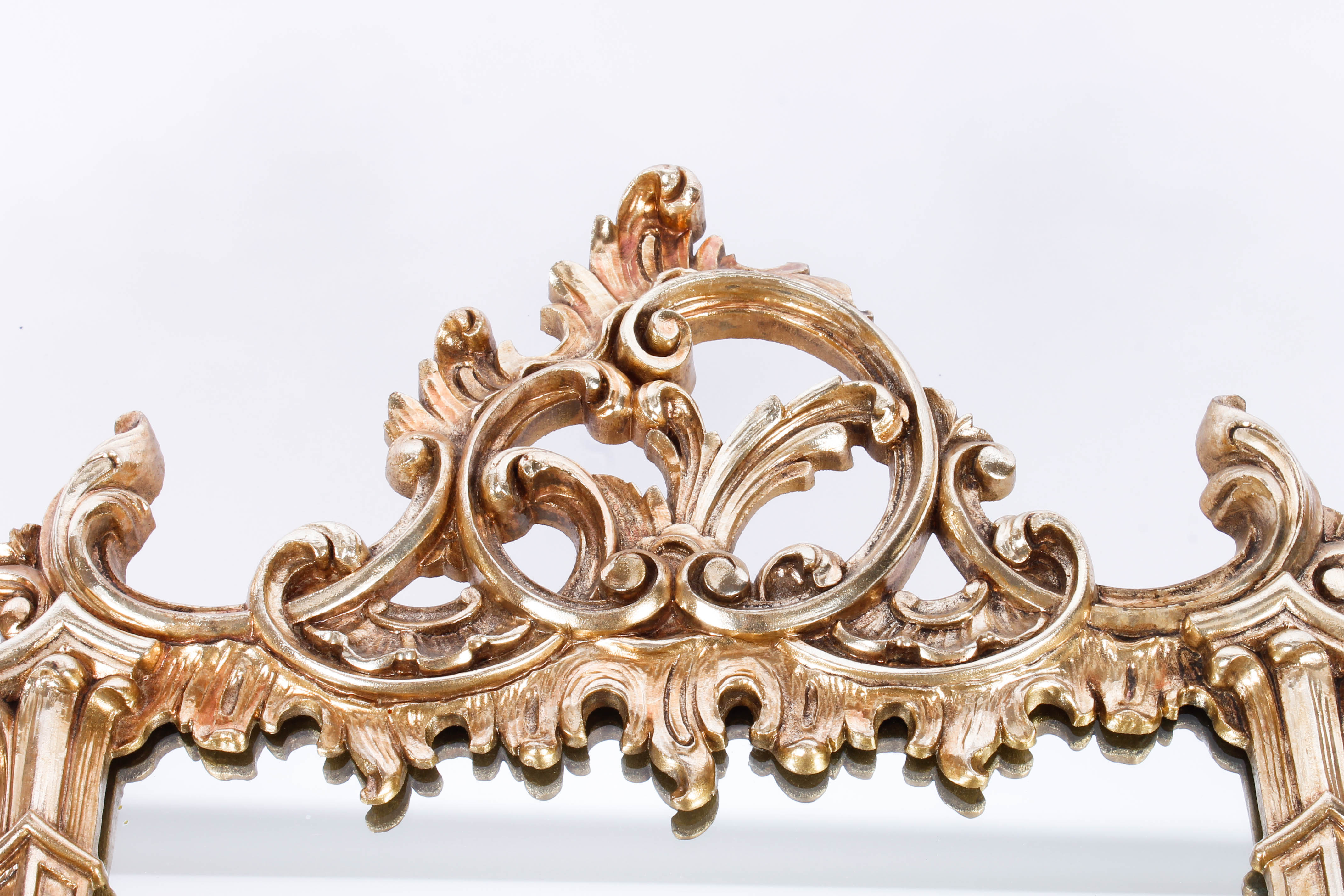 Gold Tone Wooden Wall Mirror
