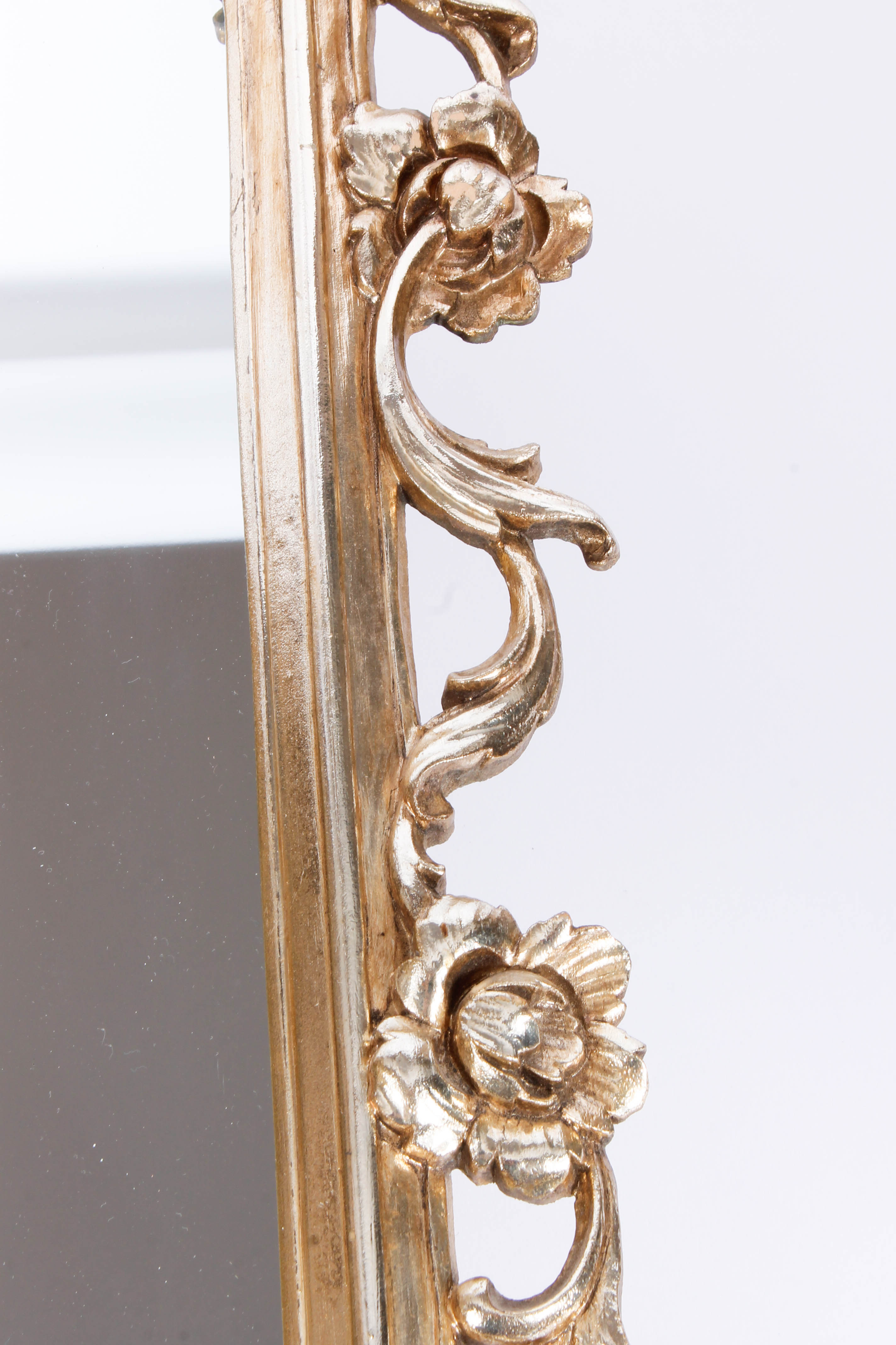 Gold Tone Wooden Wall Mirror
