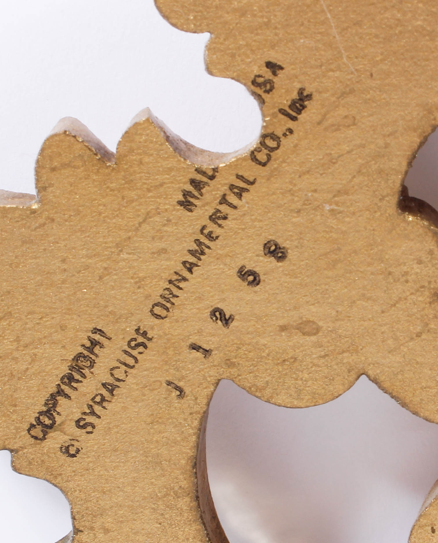 Gold Tone Wooden Wall Mirror