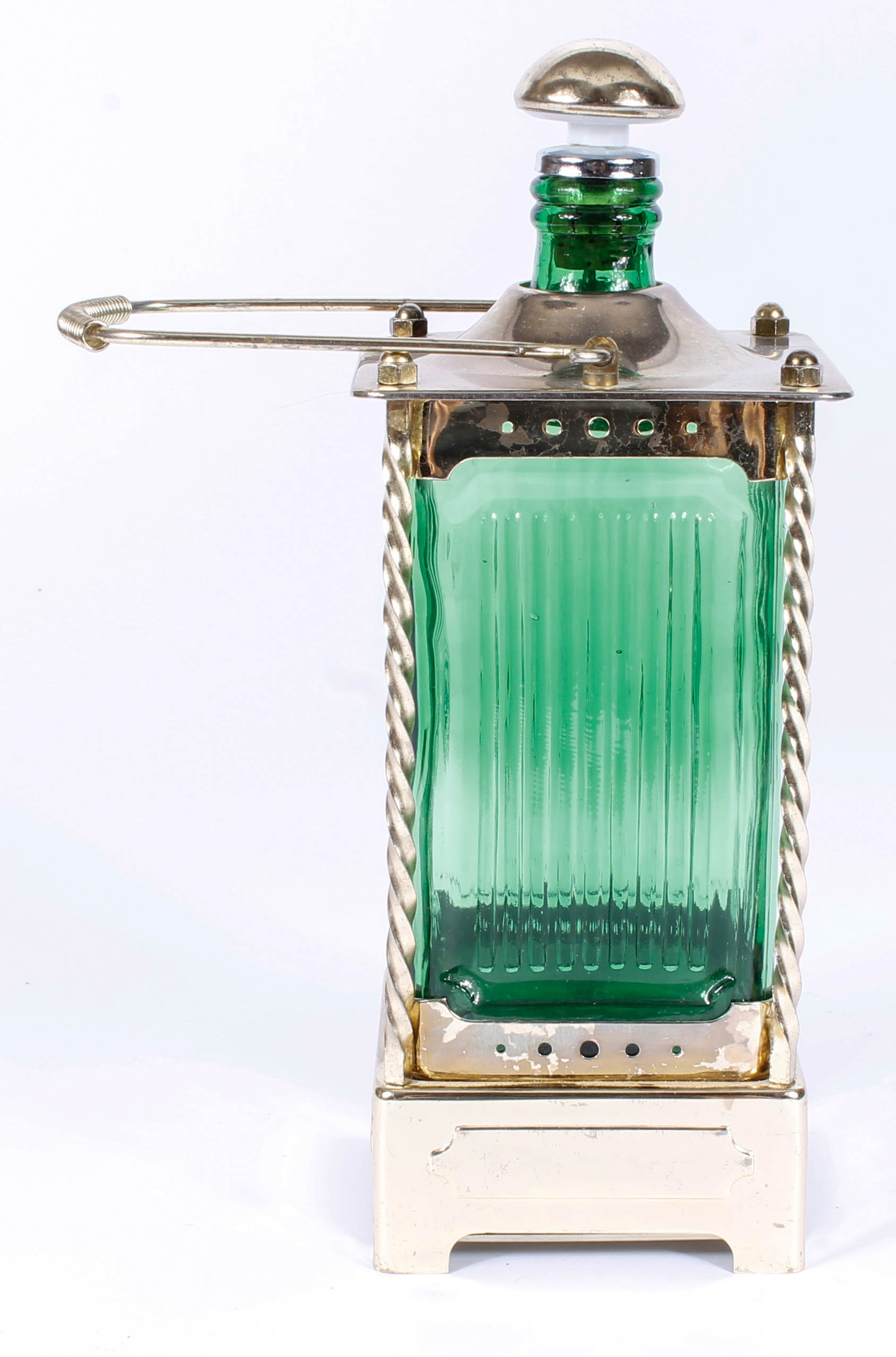 Vintage Brass and Glass Barware