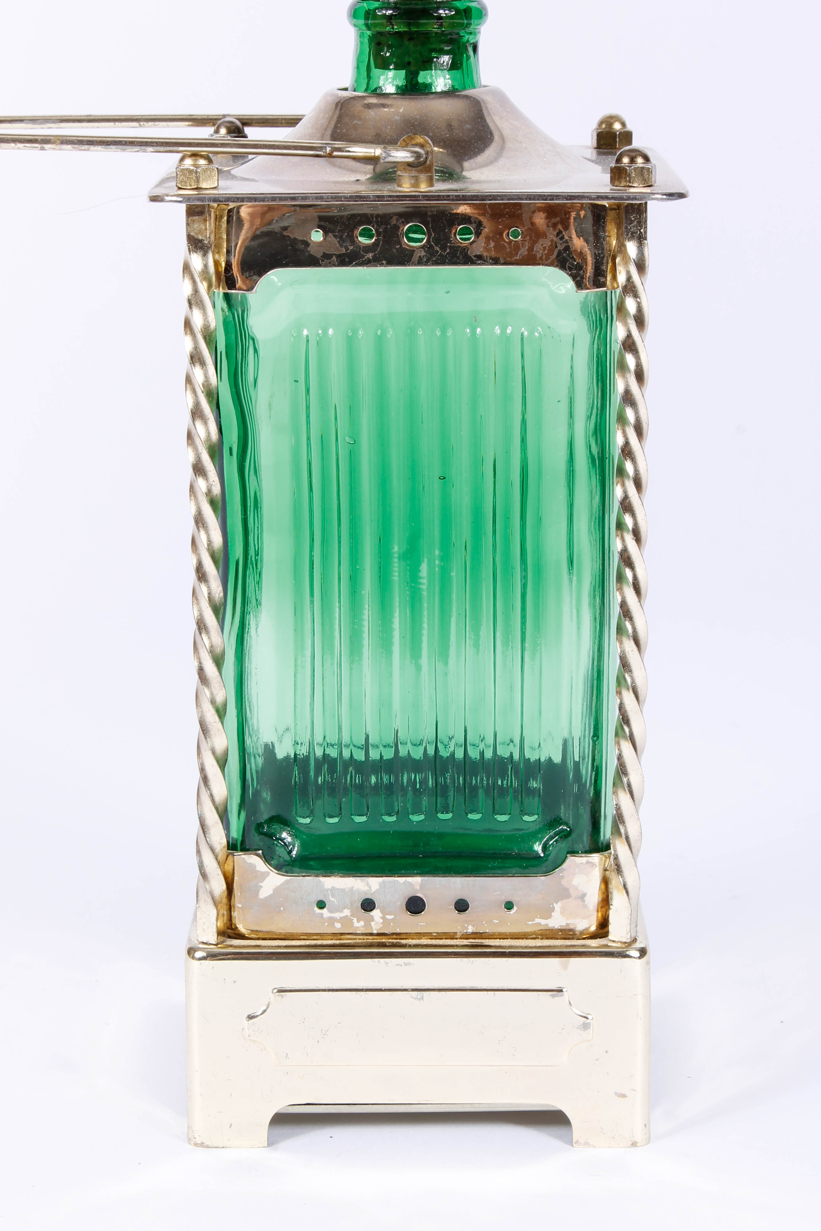 Vintage Brass and Glass Barware