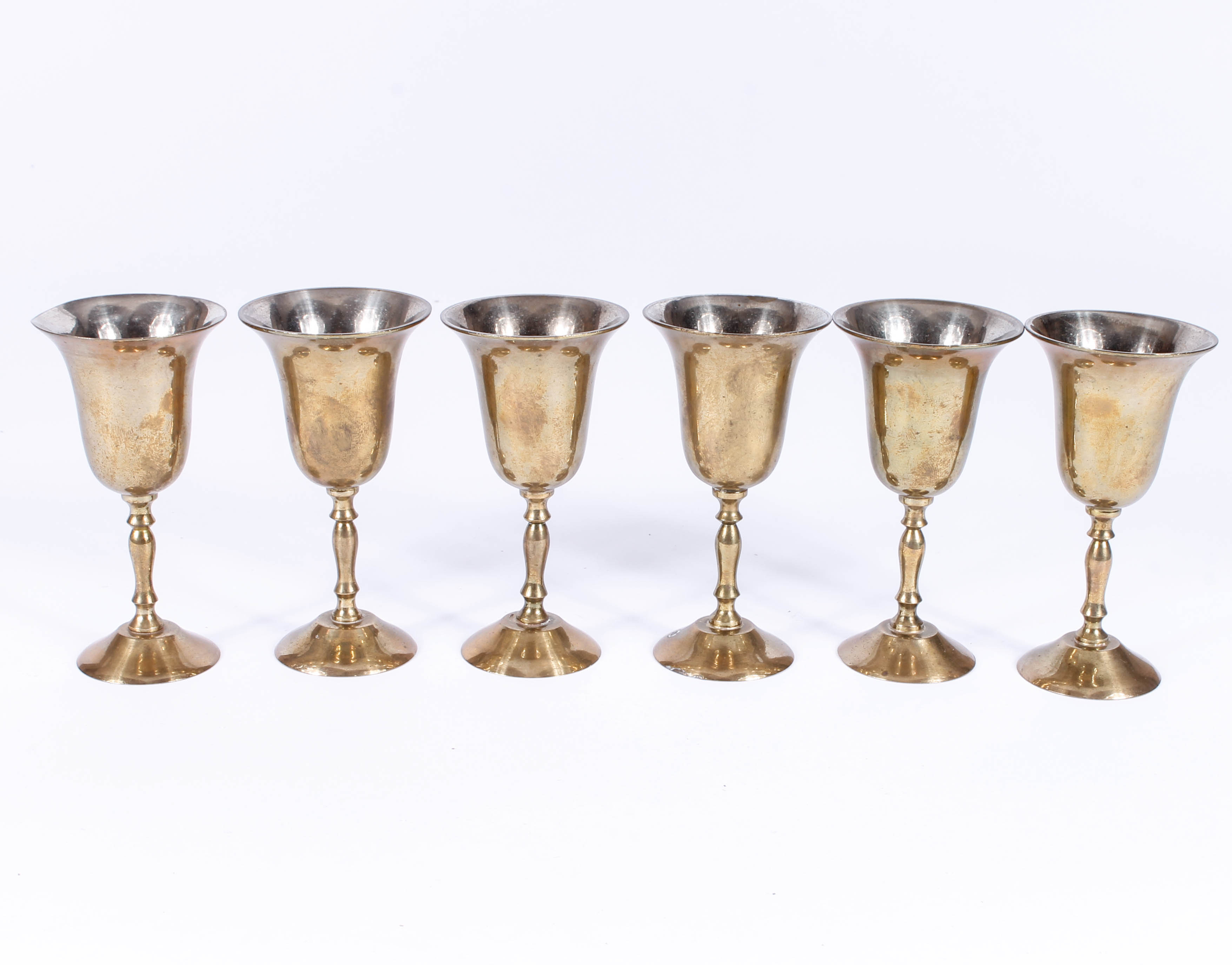 Vintage Brass and Glass Barware