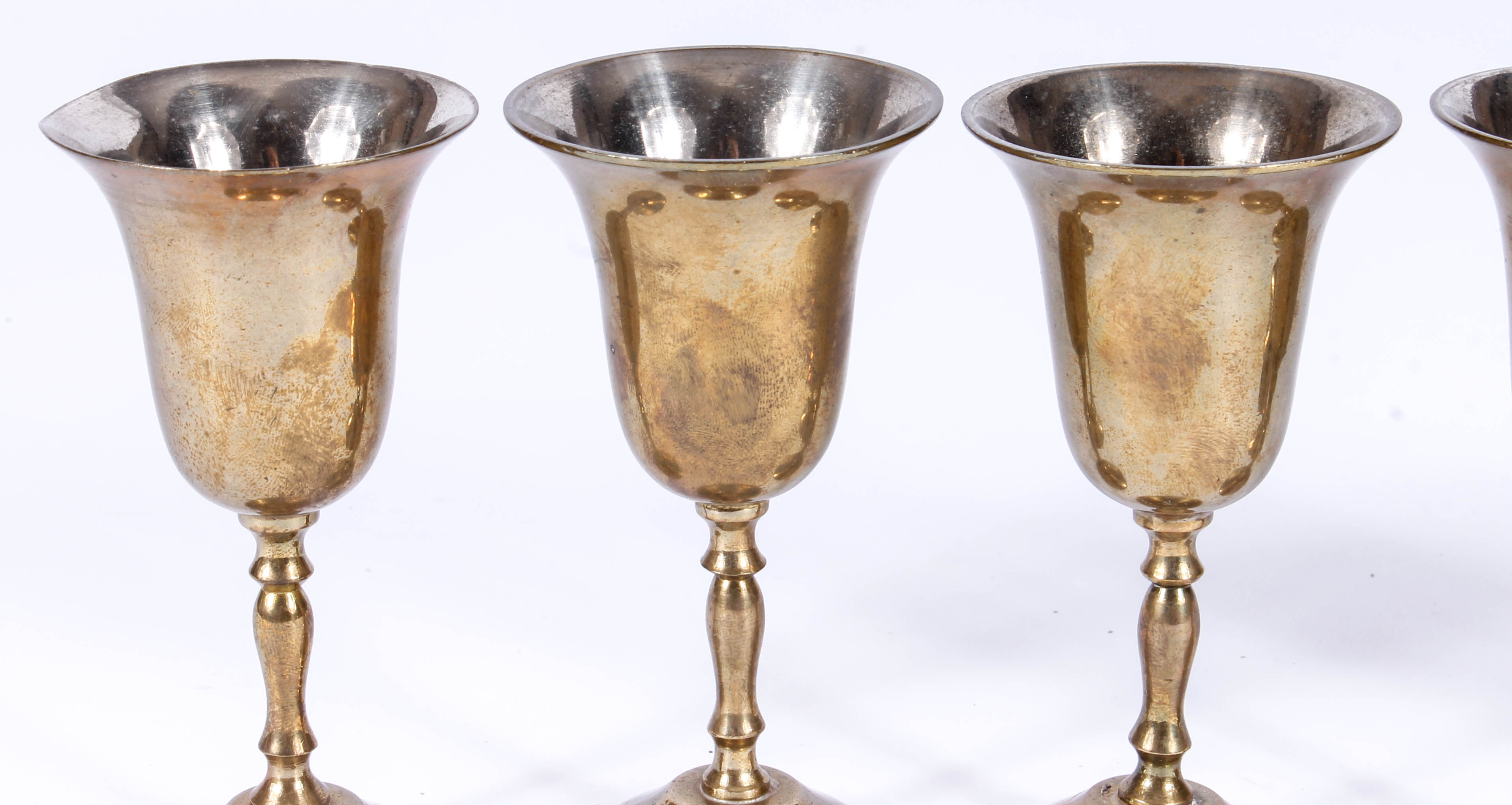 Vintage Brass and Glass Barware