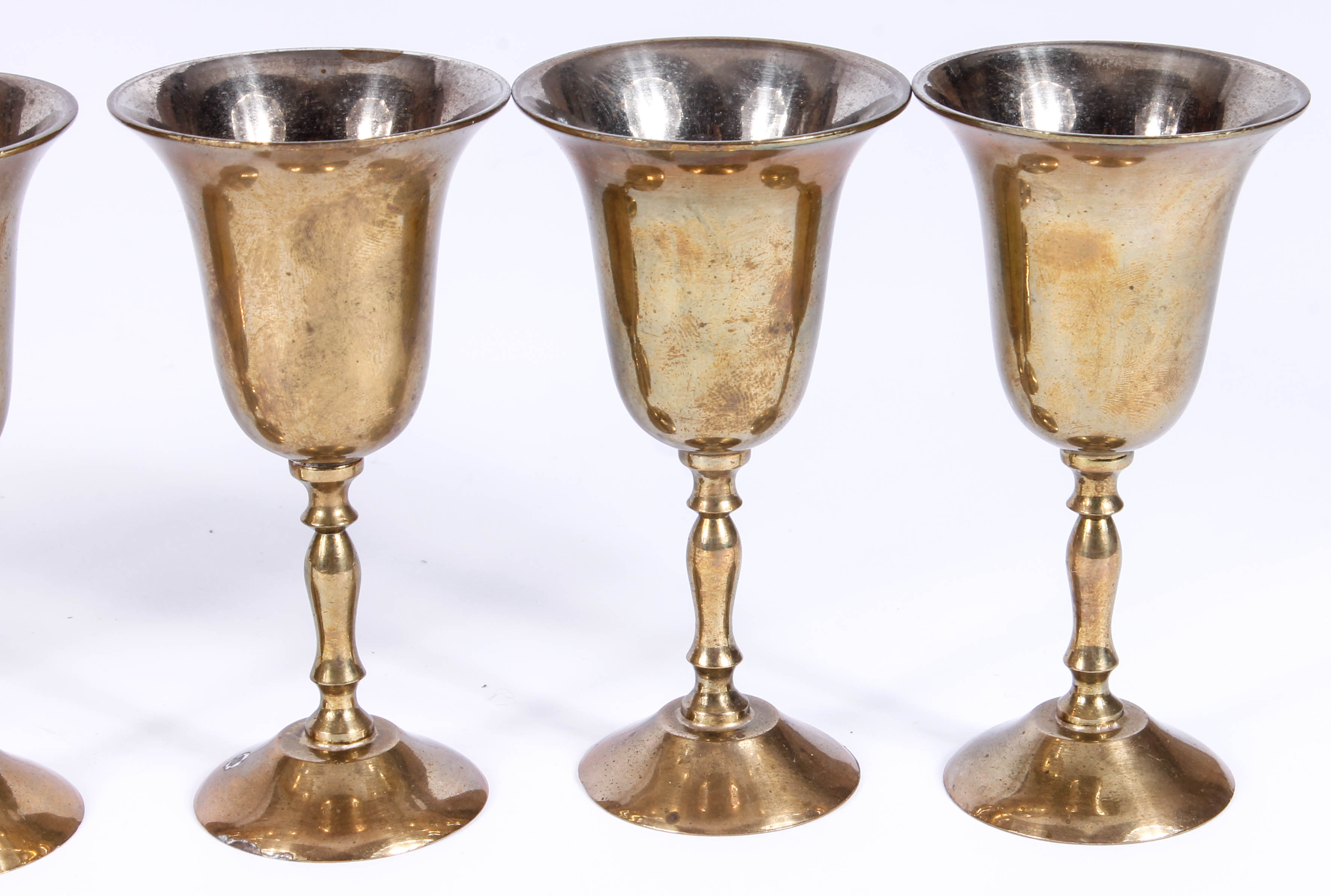 Vintage Brass and Glass Barware