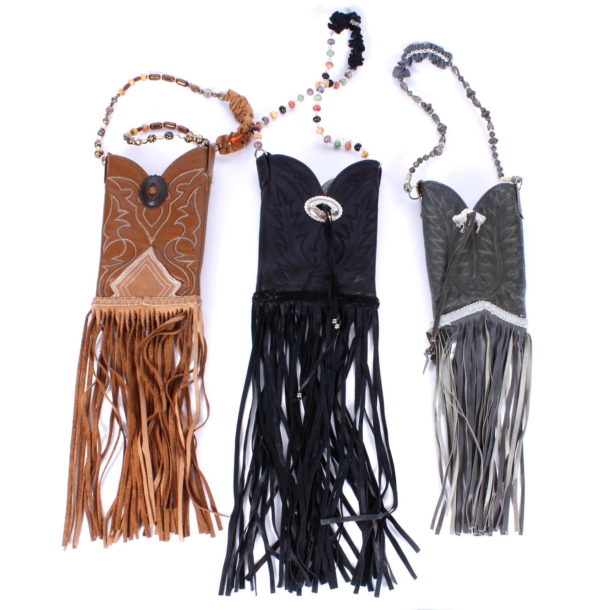 Jo Leone Designs of Colorado Handmade Western Style Boot Leather Shoulder Bags