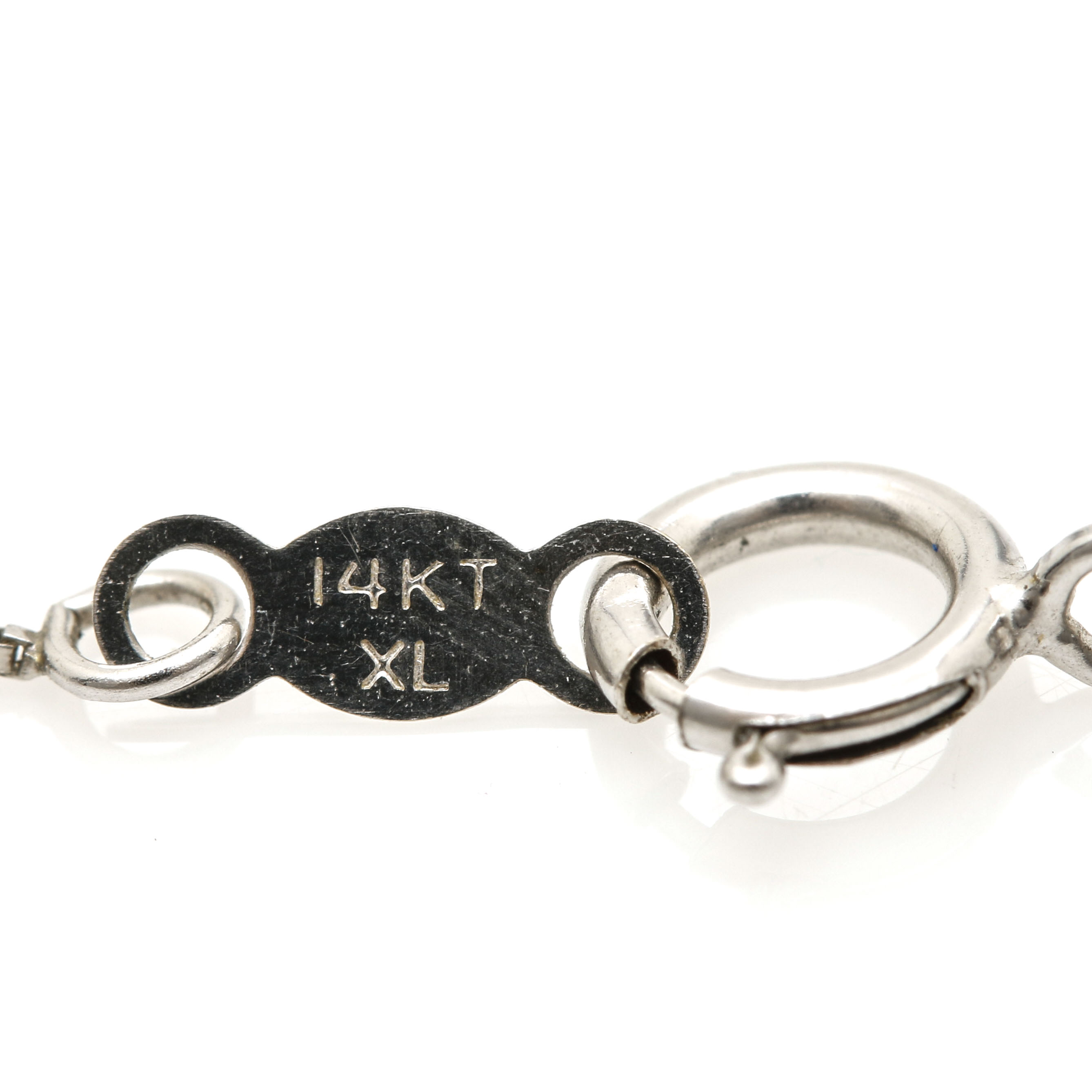 14K White Gold Aquamarine and Diamond Pendant/Necklace