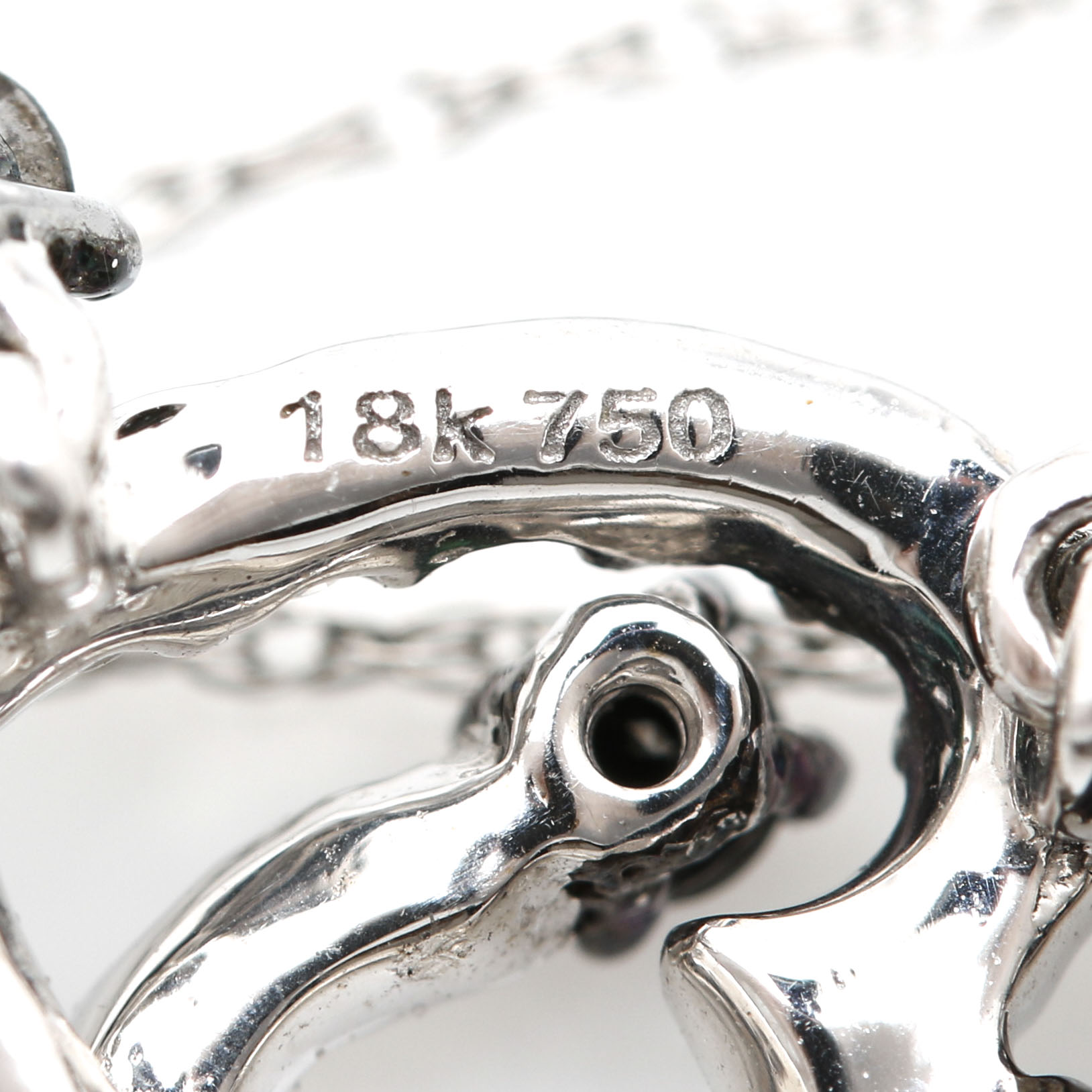 18K and 14K White Gold 1.25 CTW Diamond Pendant Necklace