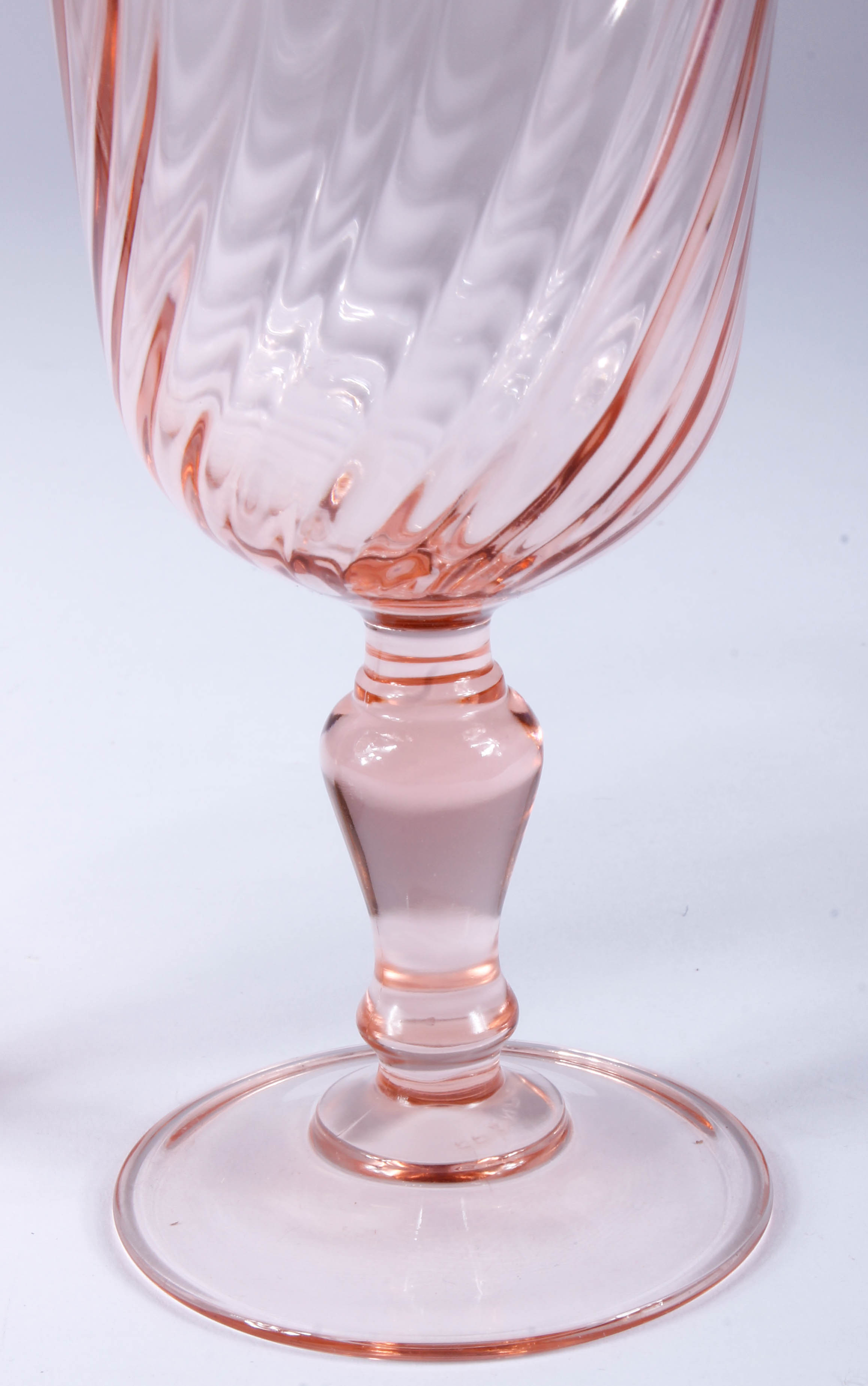 French Rosaline Pink Stemware