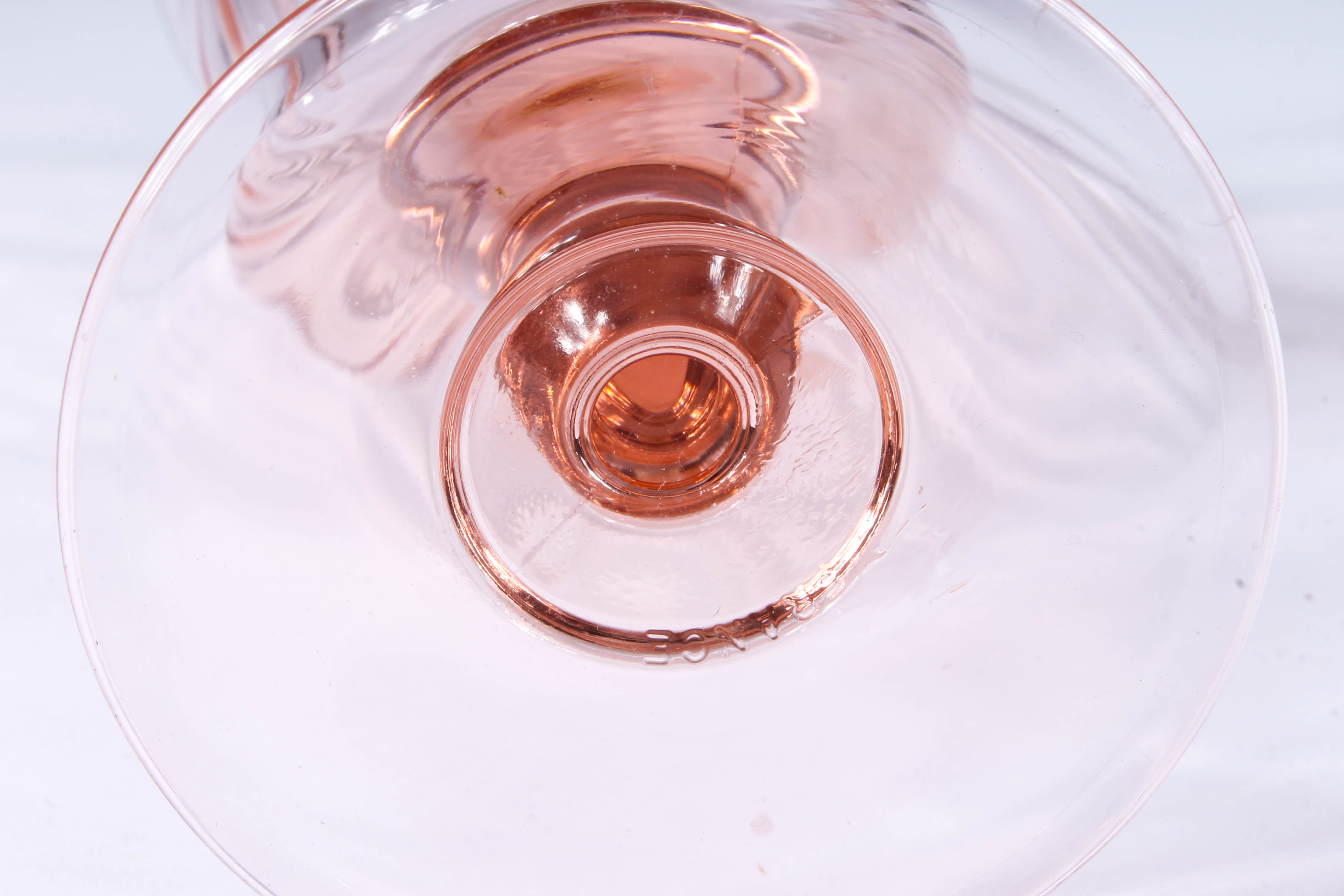 French Rosaline Pink Stemware