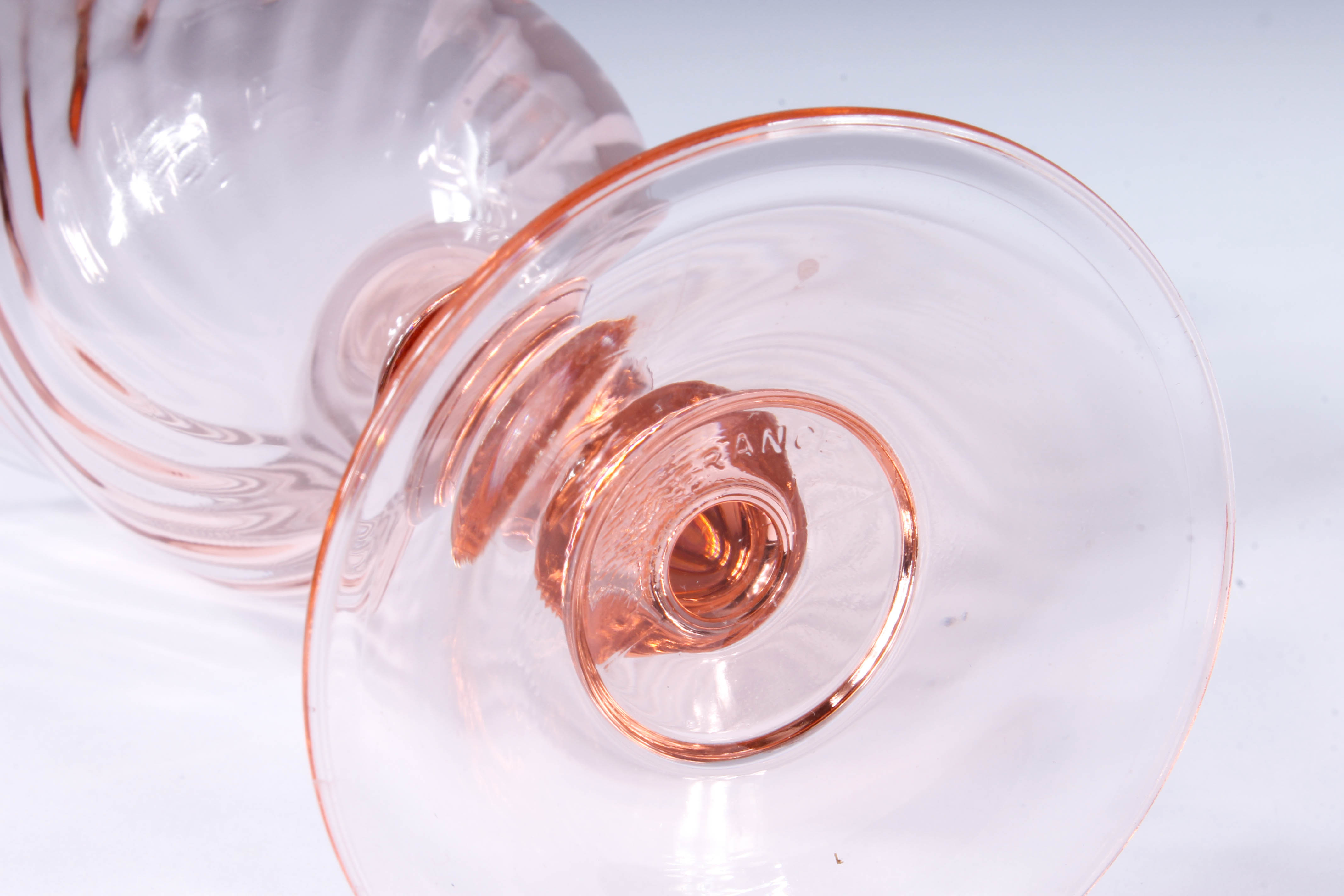 French Rosaline Pink Stemware