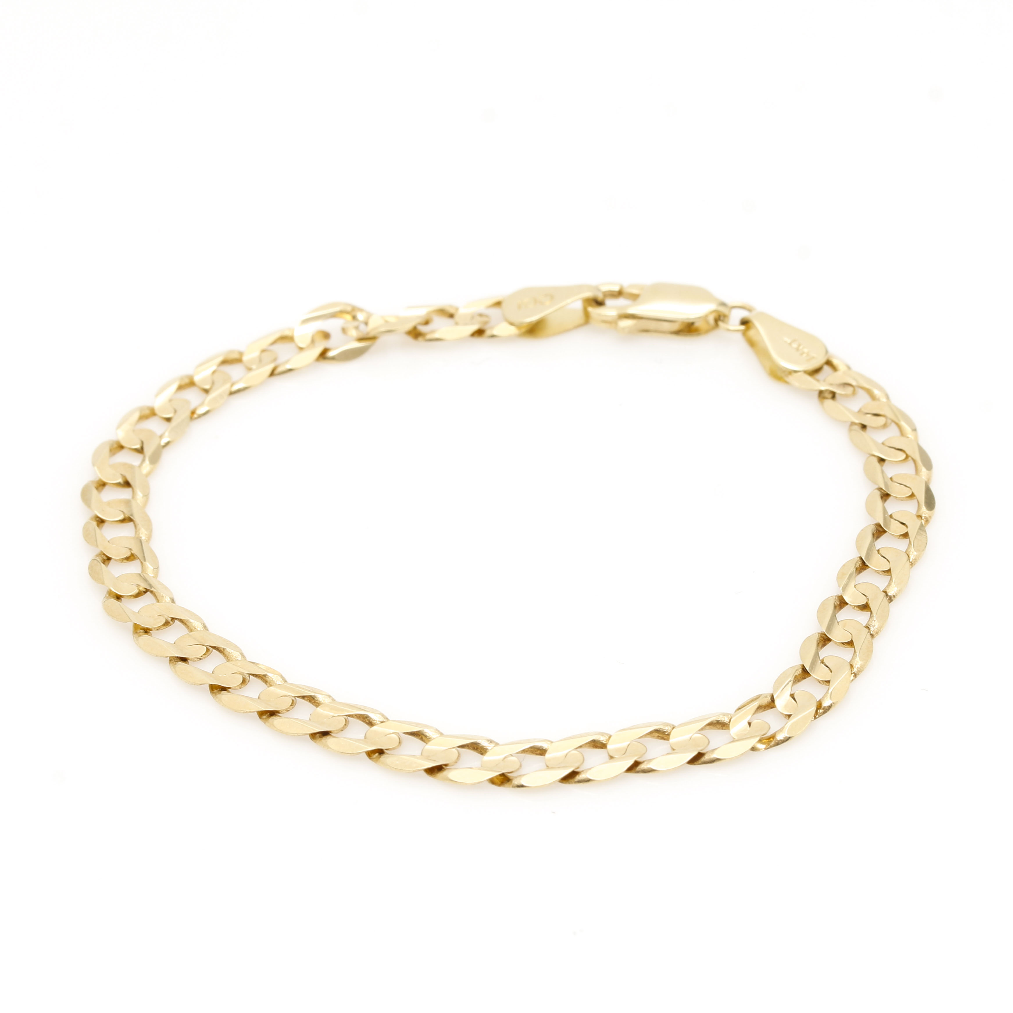 14K Yellow Gold Curb Chain Bracelet