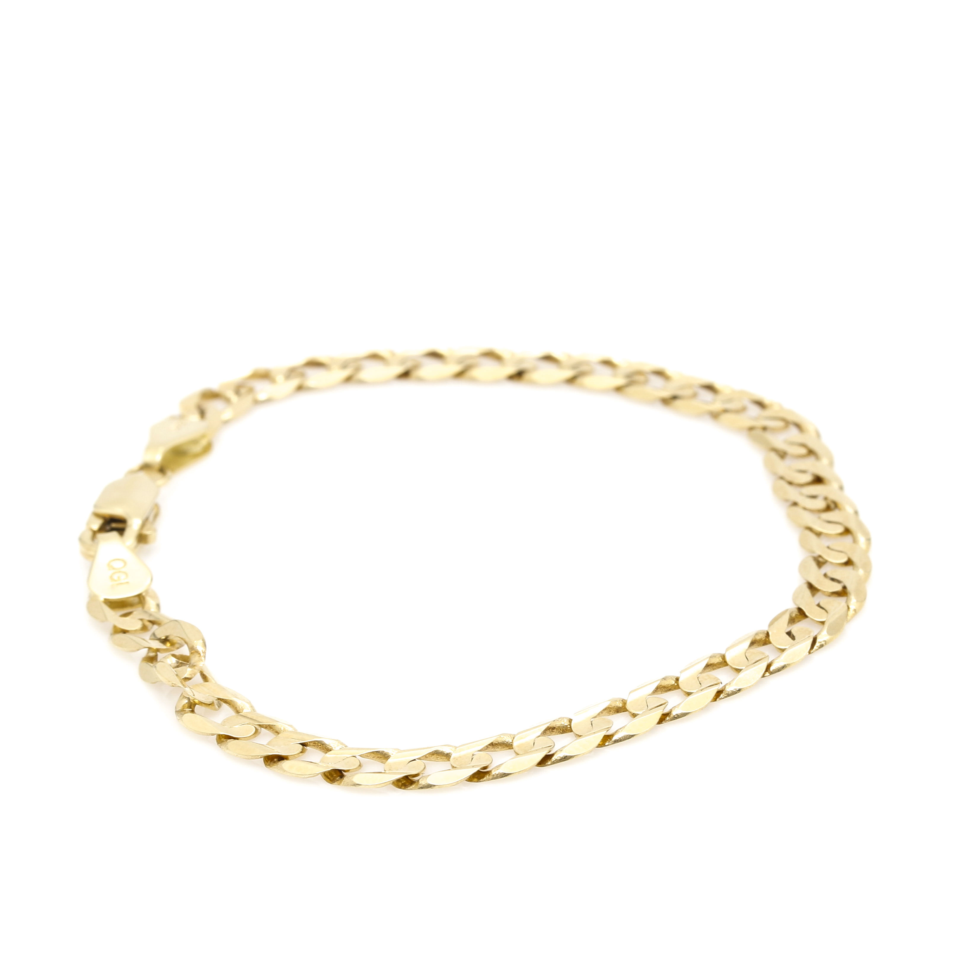 14K Yellow Gold Curb Chain Bracelet