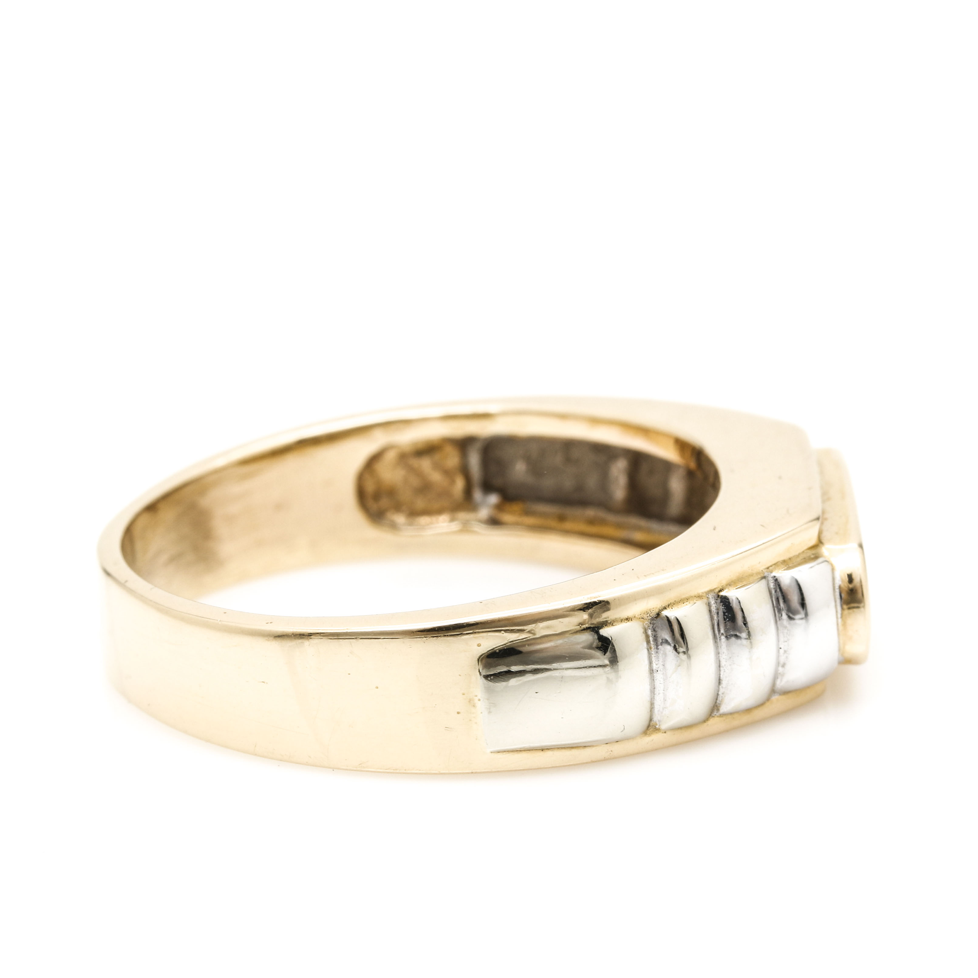 14K Two Tone Gold Diamond Ring
