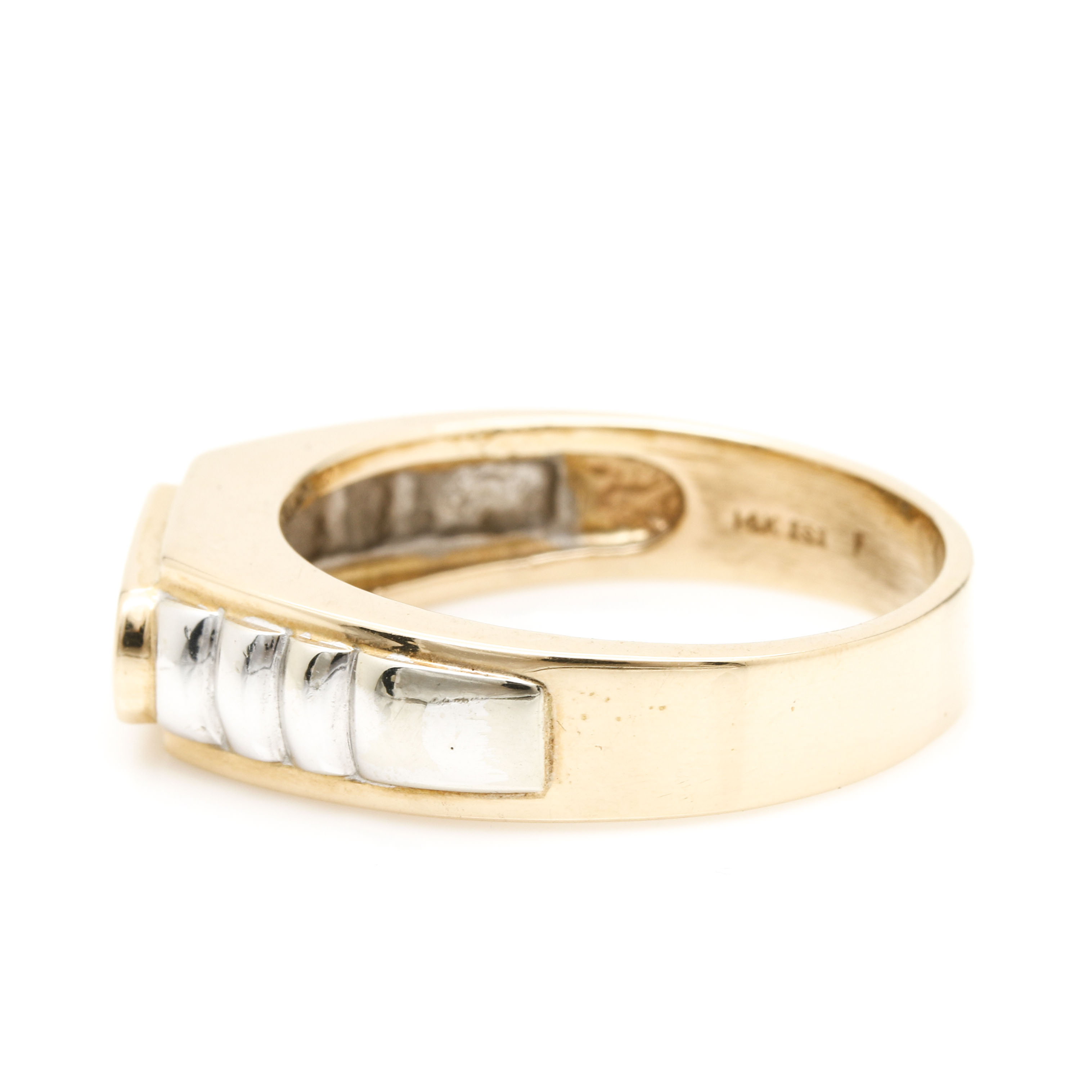 14K Two Tone Gold Diamond Ring
