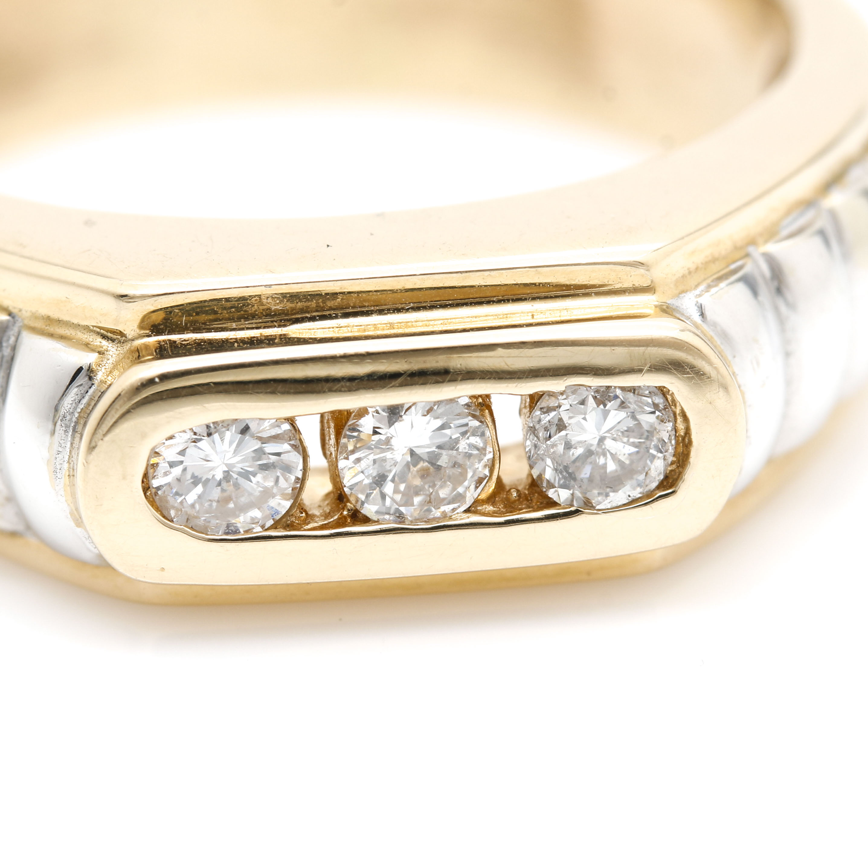 14K Two Tone Gold Diamond Ring