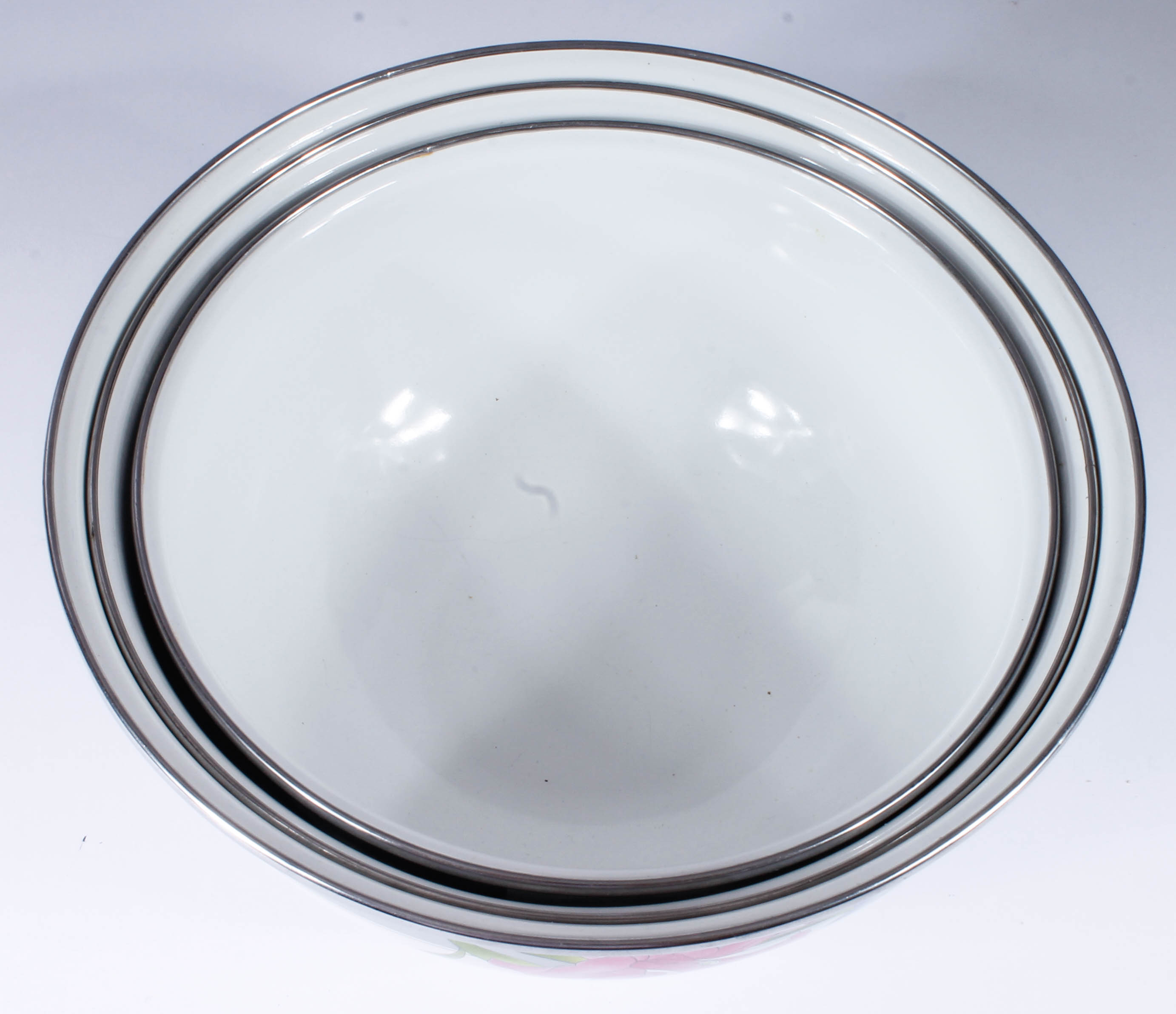 Collection of Metal and Enameled Floral Cookware