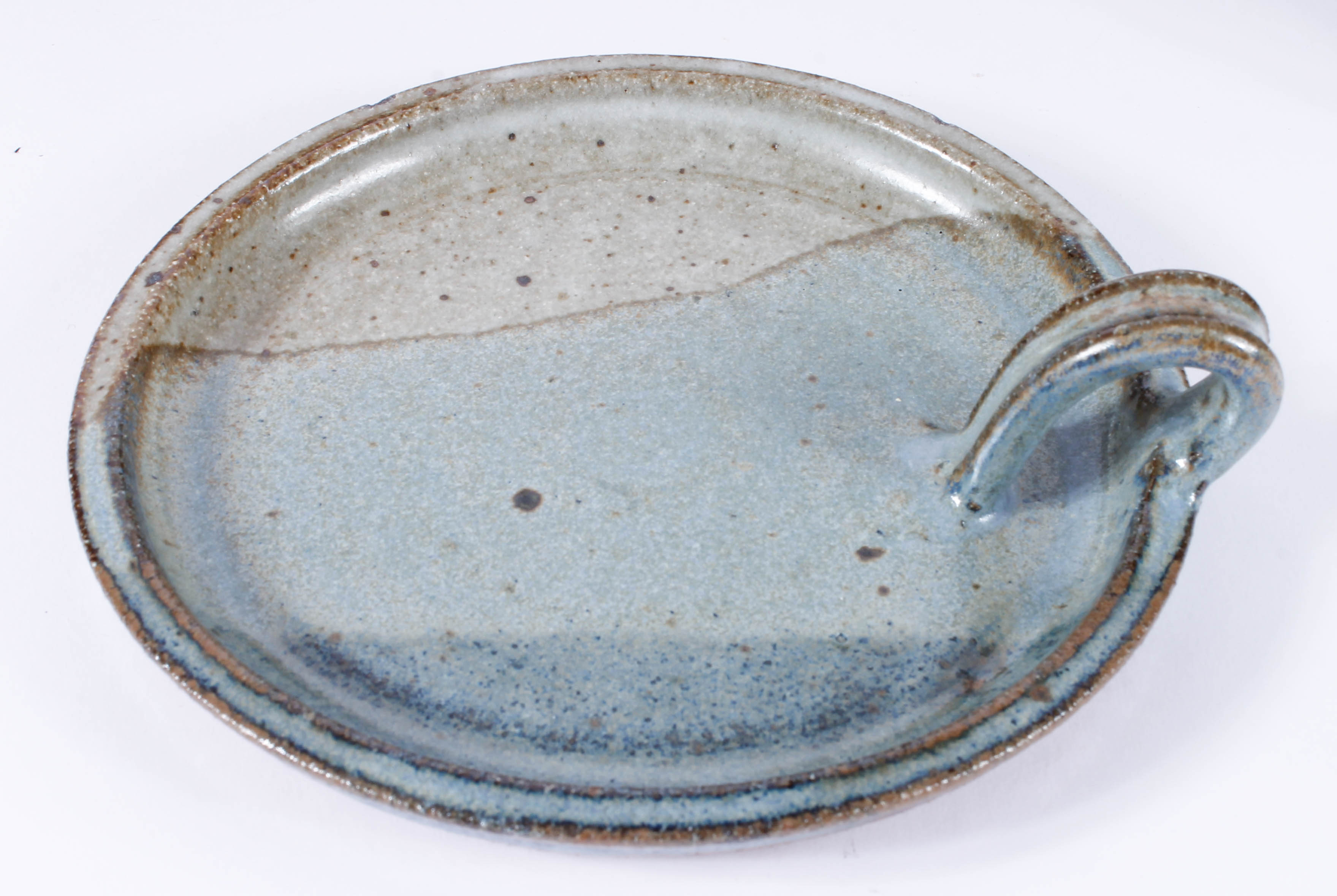 Generous Assortment of Speckled Blue Stoneware