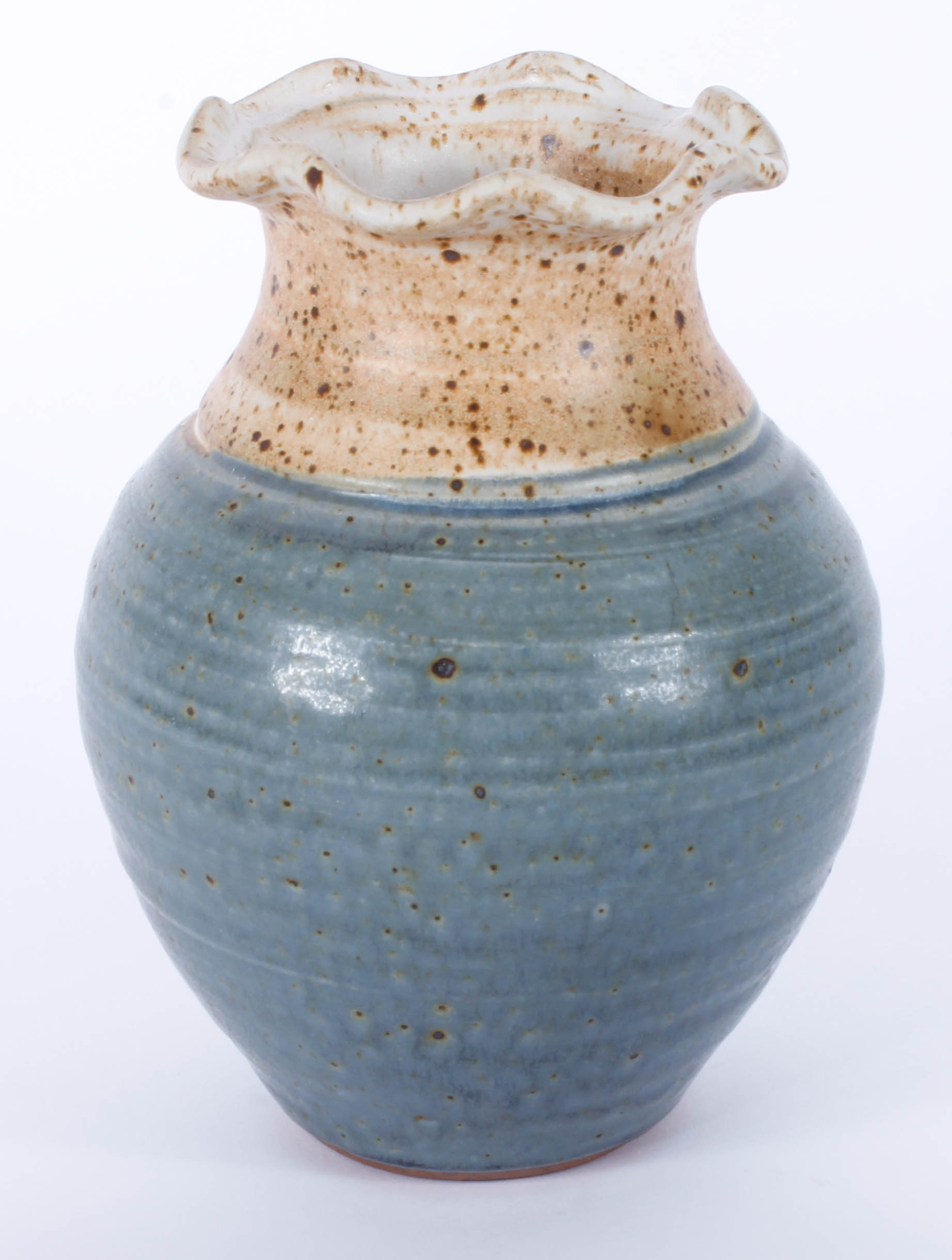 Generous Assortment of Speckled Blue Stoneware