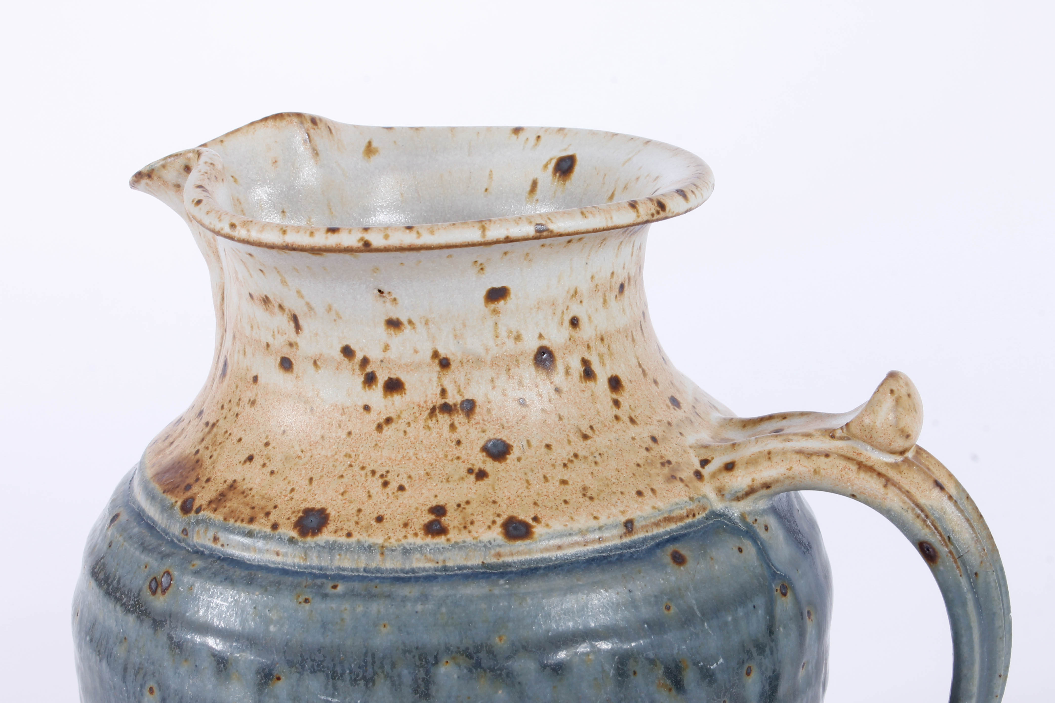 Generous Assortment of Speckled Blue Stoneware