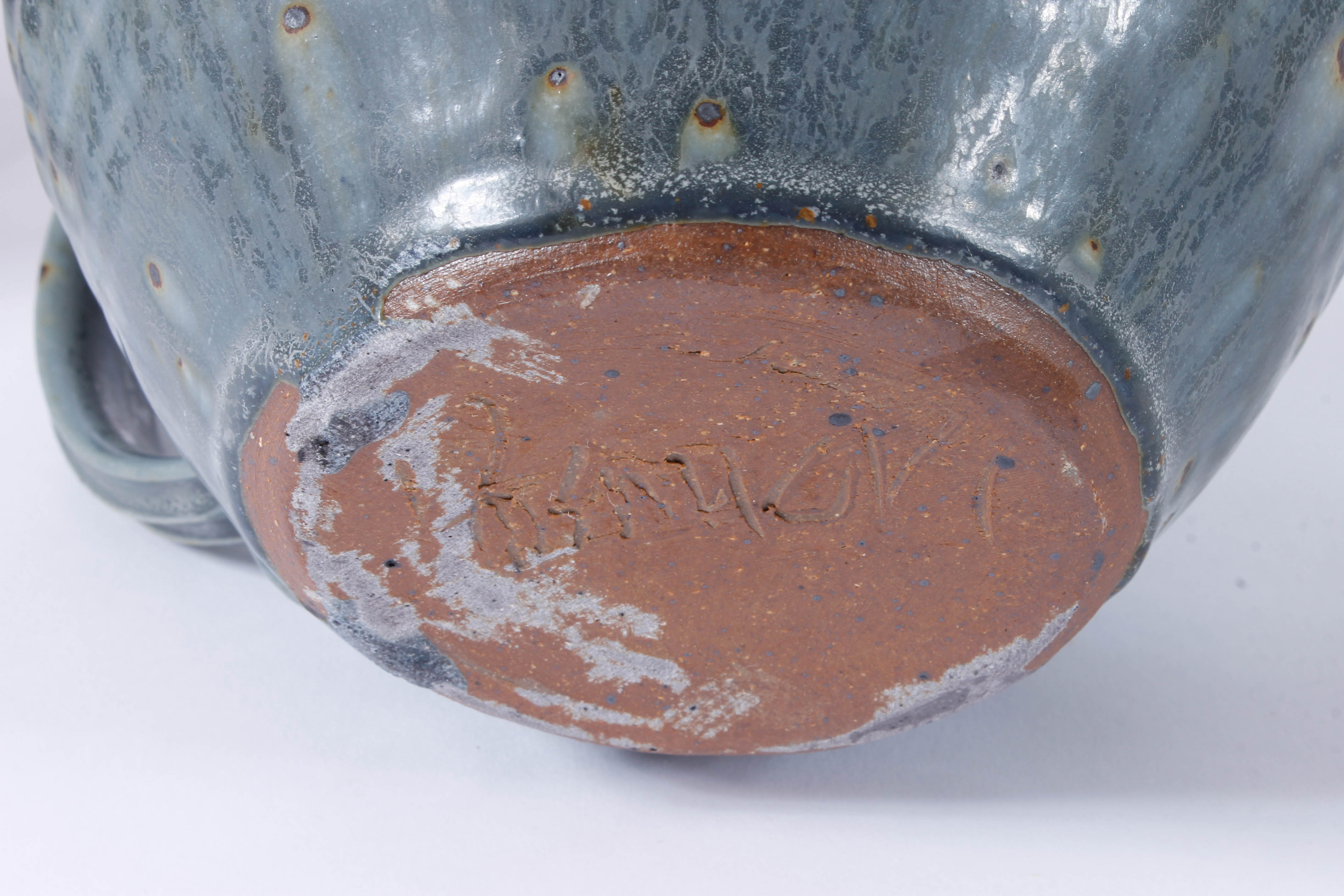 Generous Assortment of Speckled Blue Stoneware