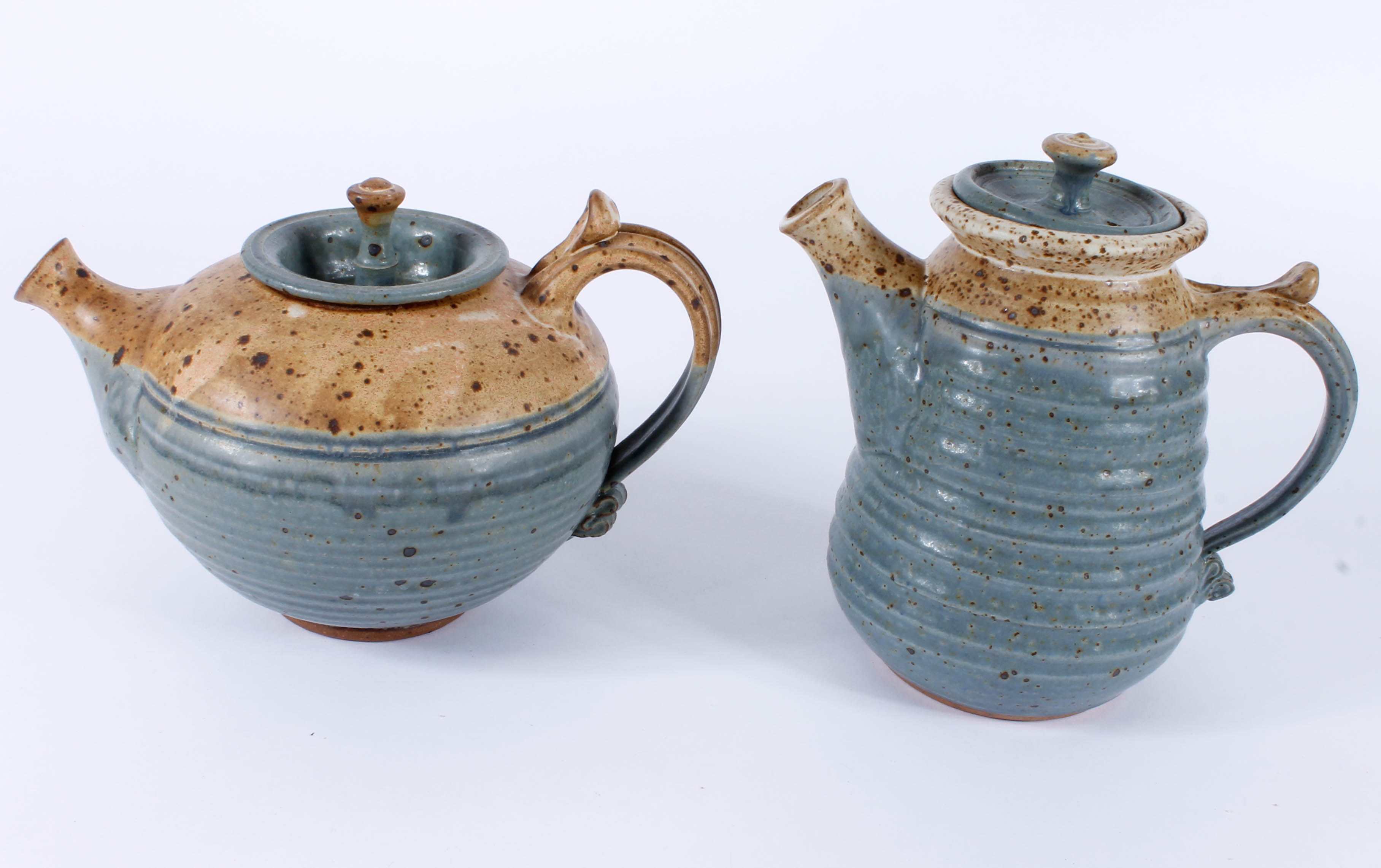 Generous Assortment of Speckled Blue Stoneware