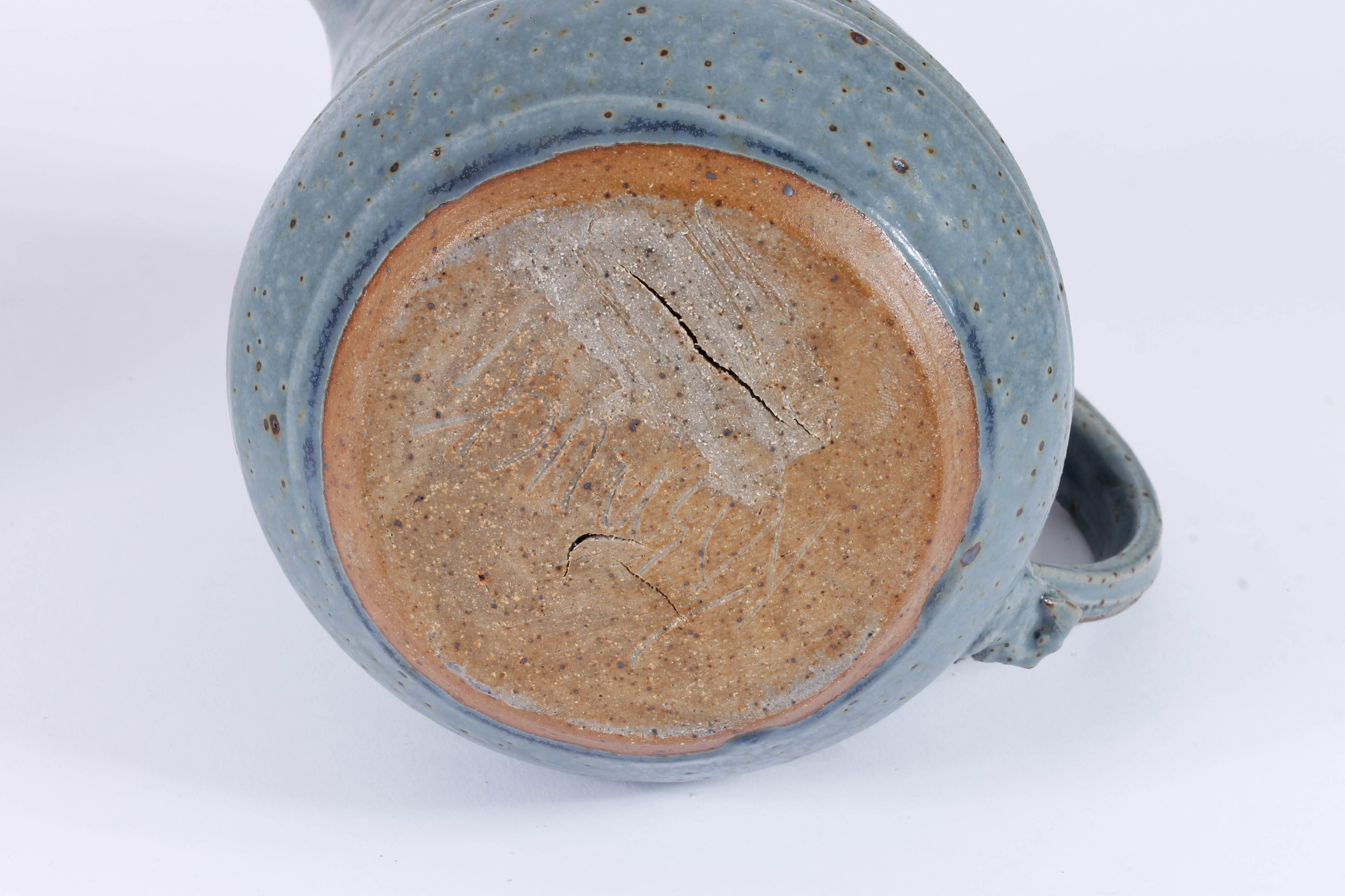 Generous Assortment of Speckled Blue Stoneware