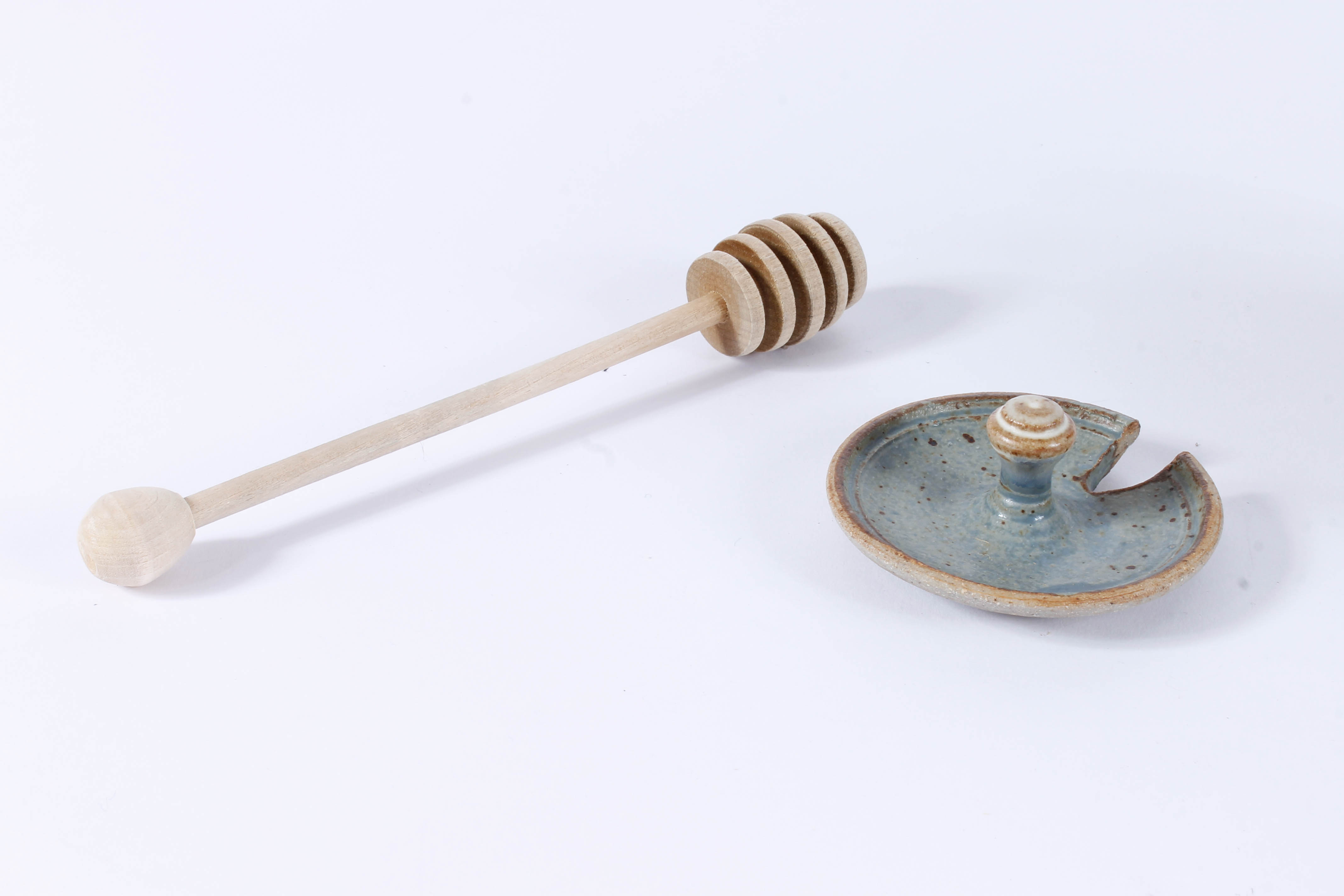 Generous Assortment of Speckled Blue Stoneware