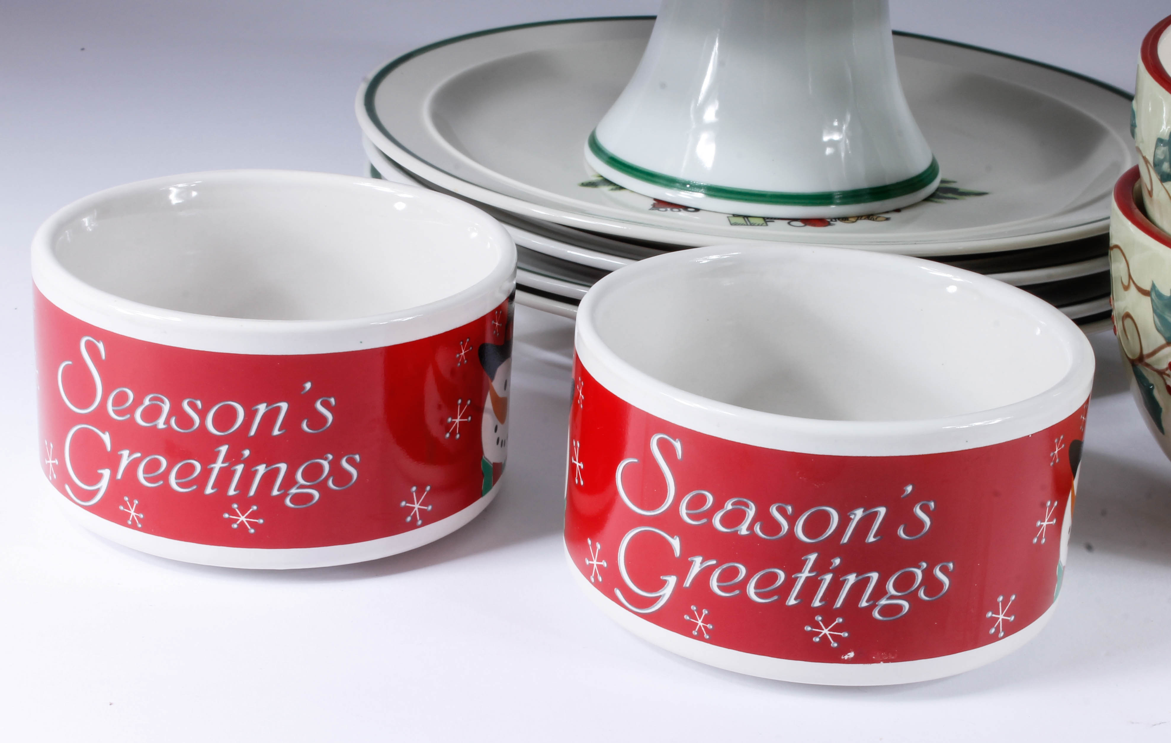 Assortment of Christmas Tableware