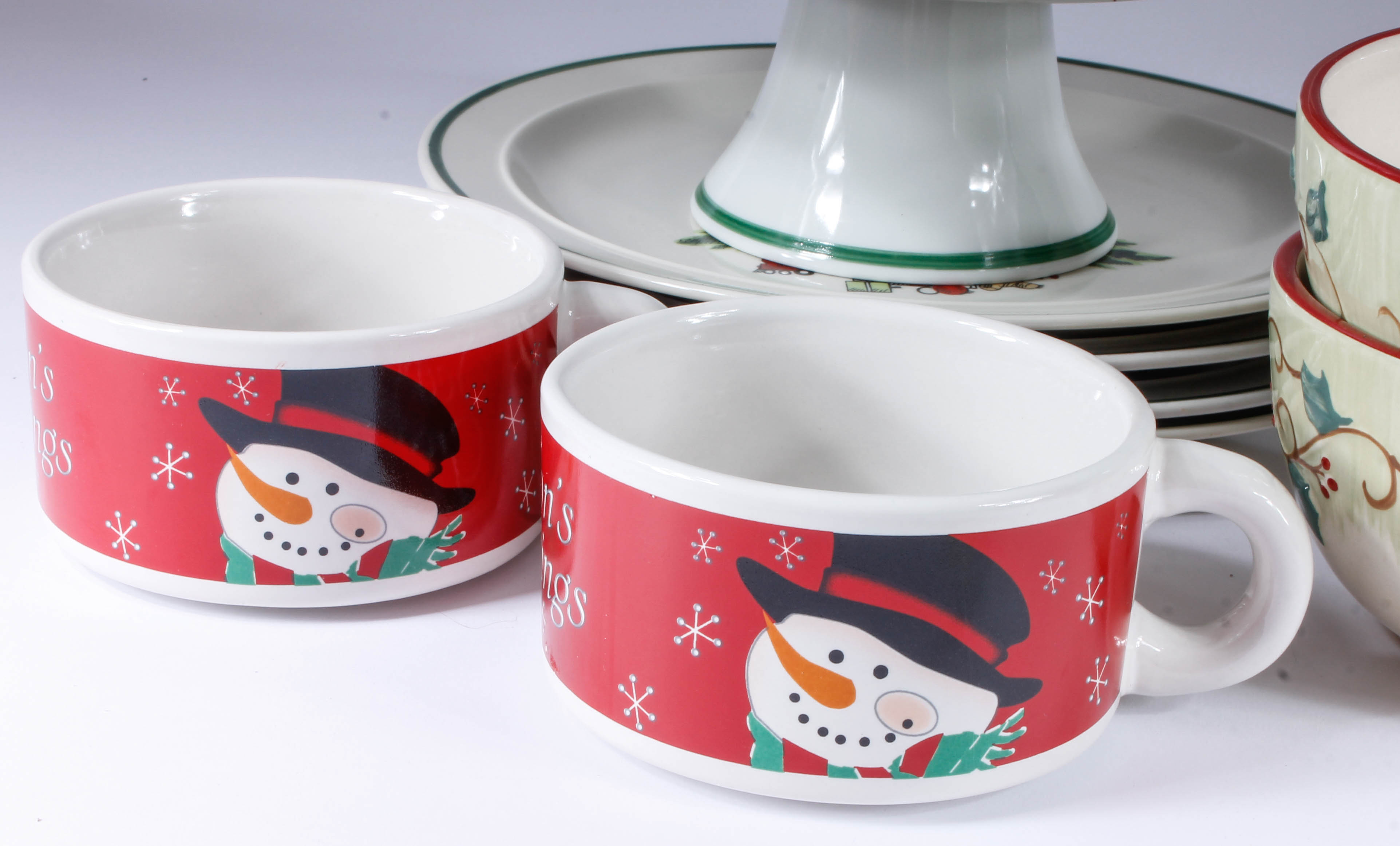 Assortment of Christmas Tableware