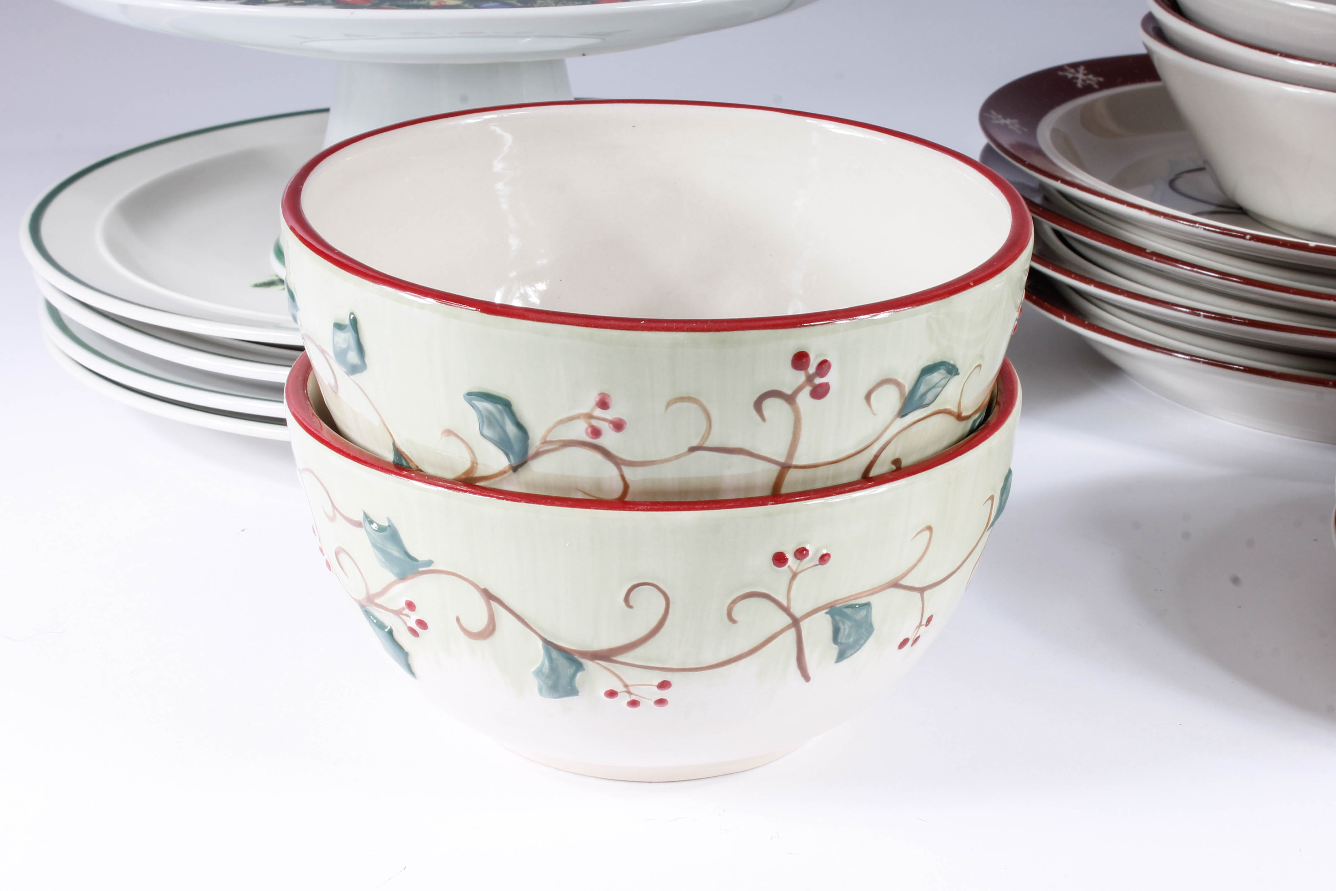 Assortment of Christmas Tableware