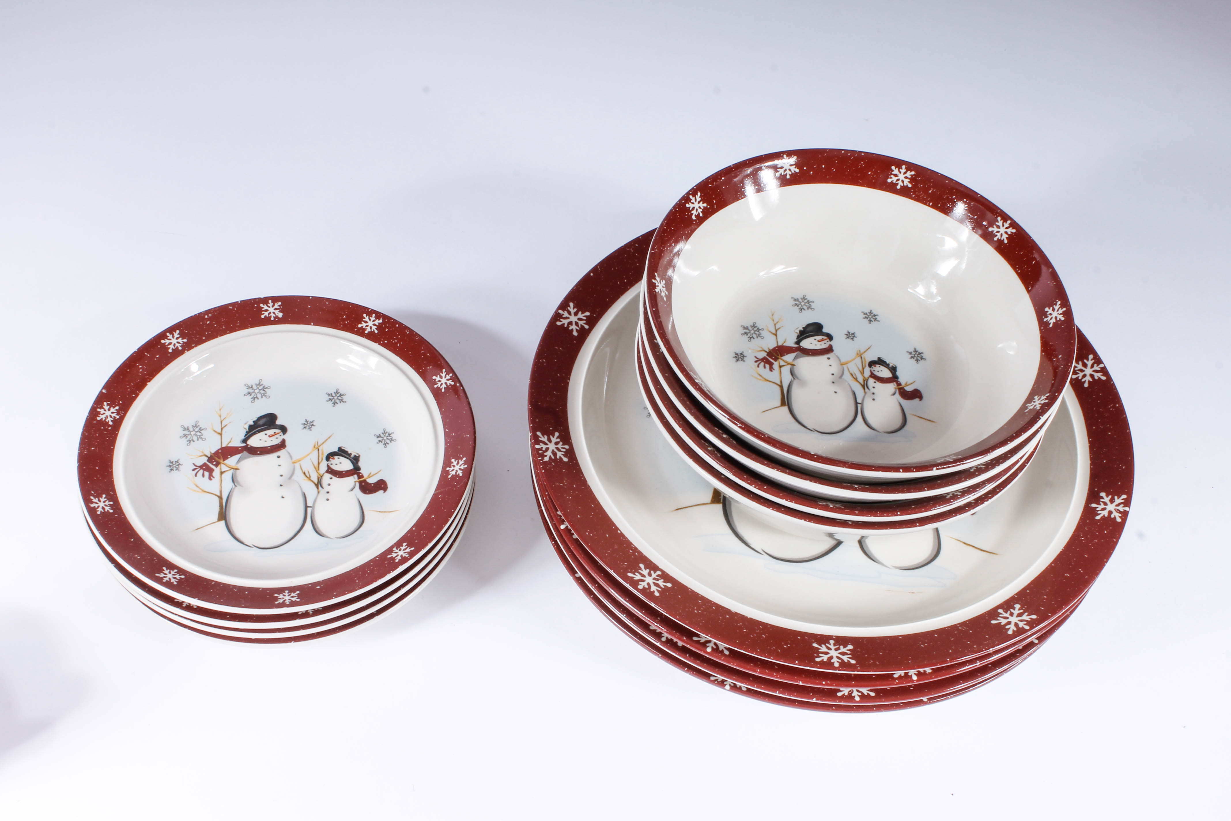 Assortment of Christmas Tableware