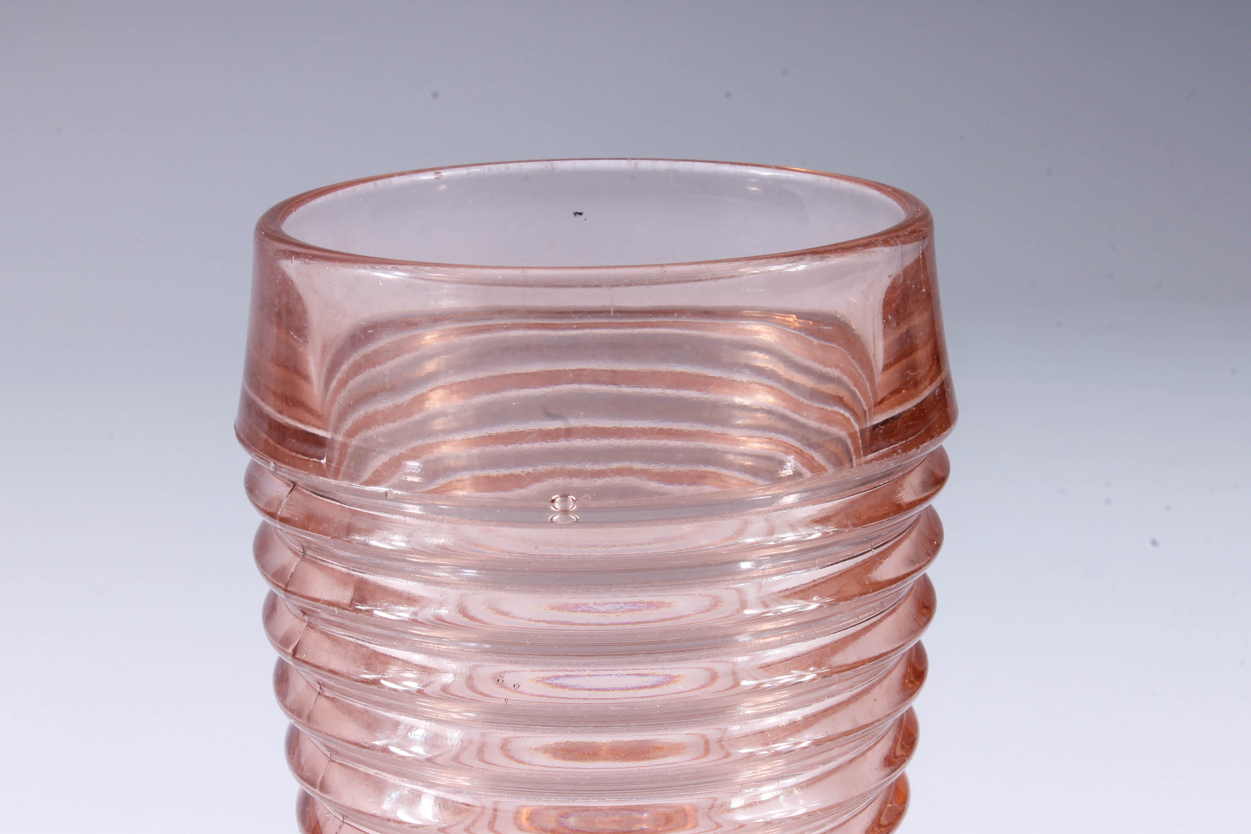 Manhattan Pink Ringed Depression Glass