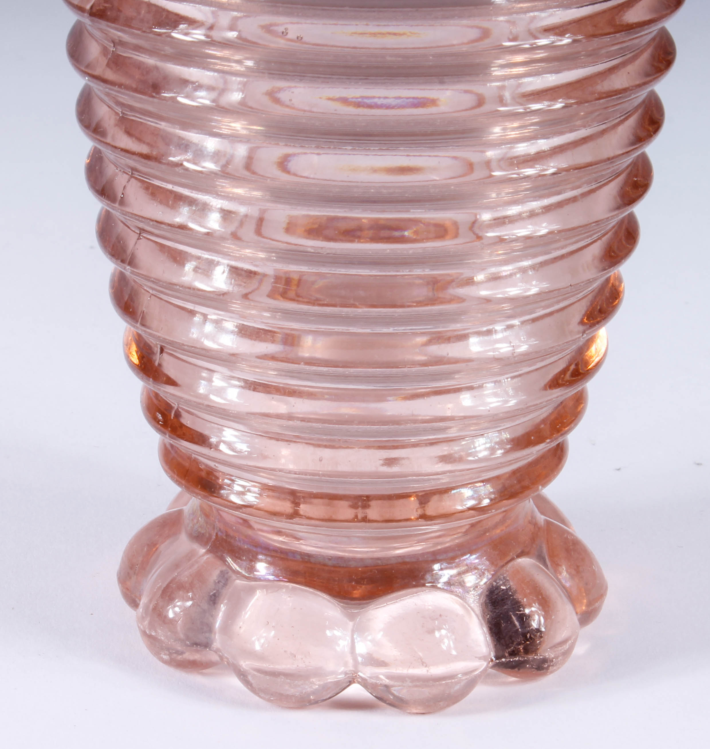 Manhattan Pink Ringed Depression Glass