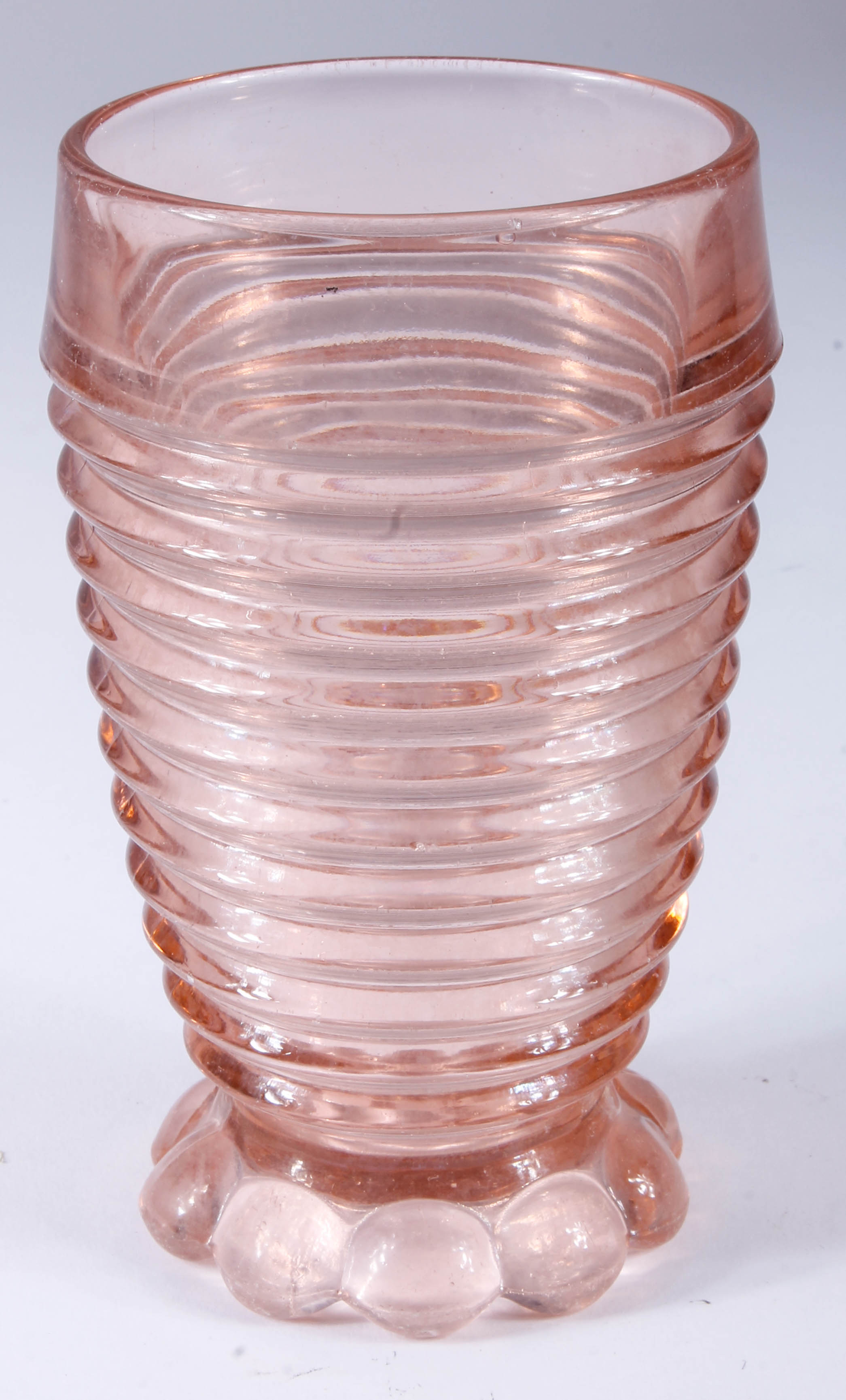 Manhattan Pink Ringed Depression Glass