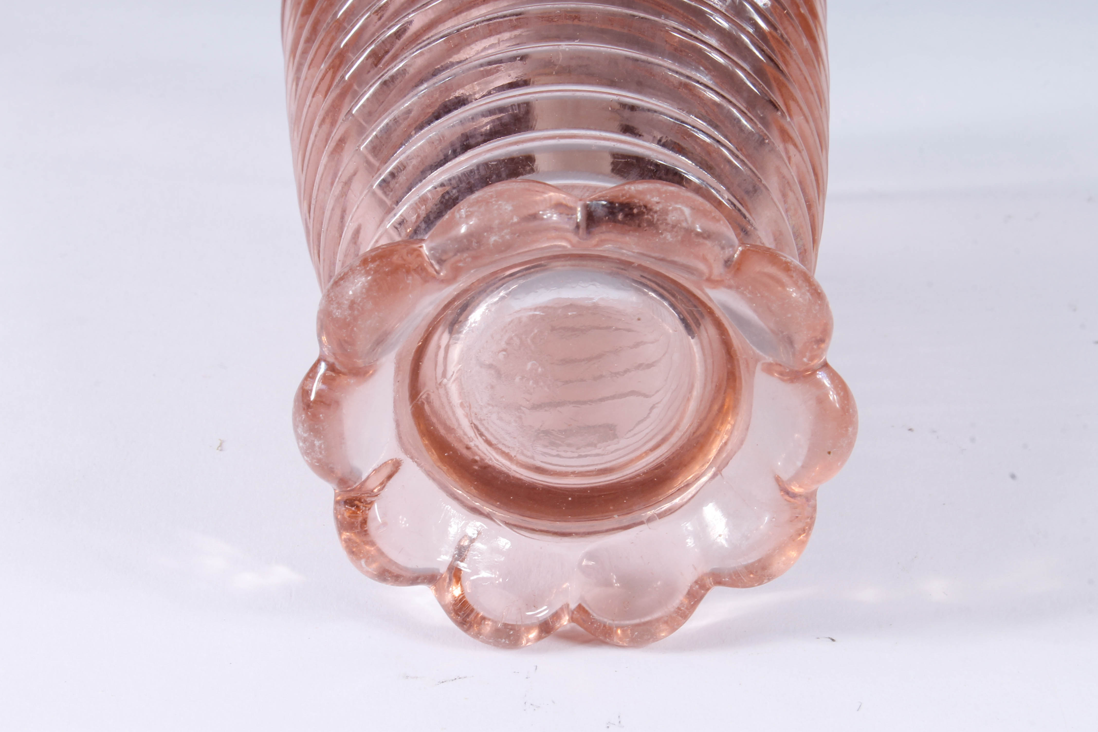 Manhattan Pink Ringed Depression Glass
