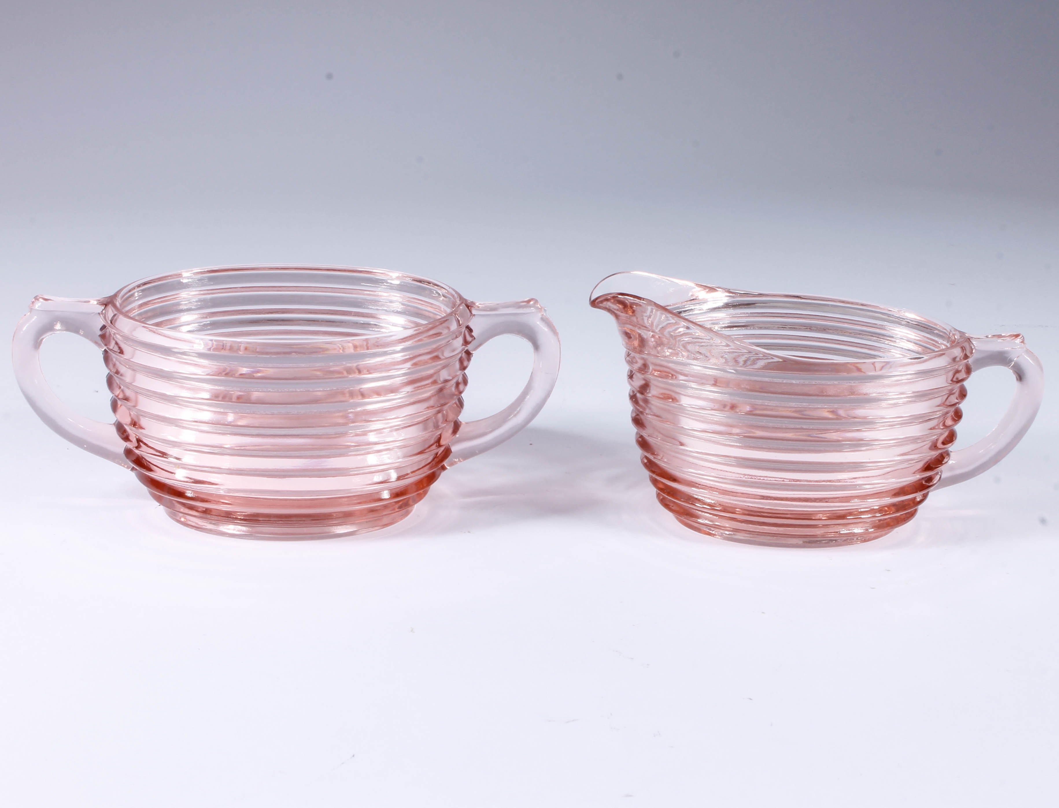 Manhattan Pink Ringed Depression Glass