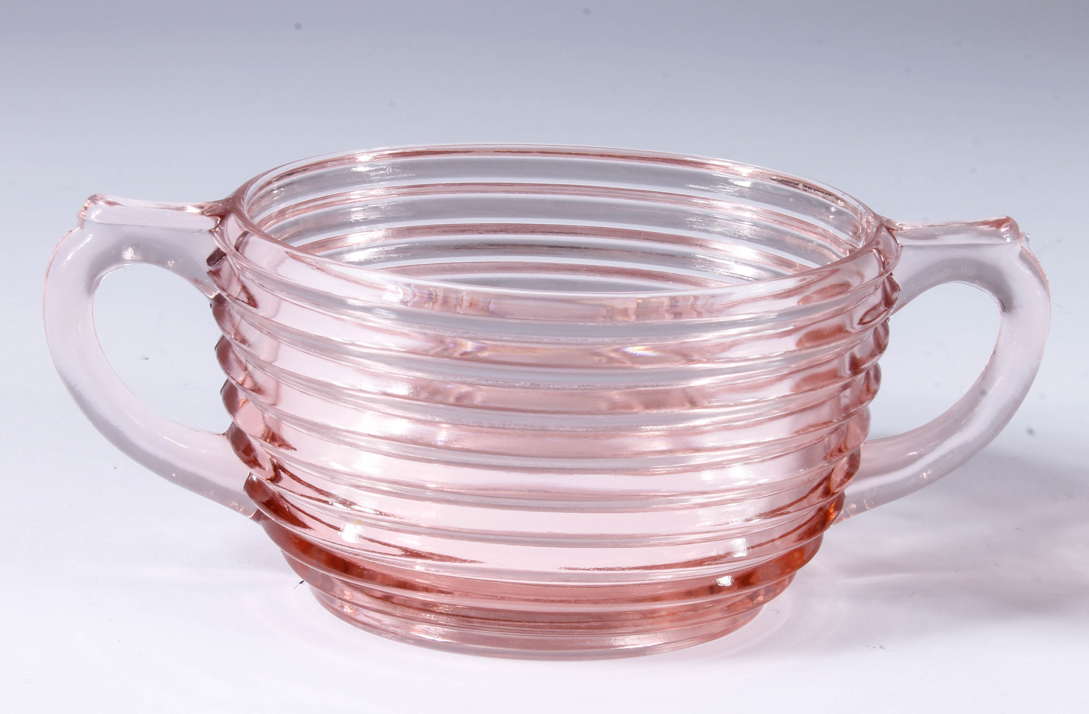 Manhattan Pink Ringed Depression Glass