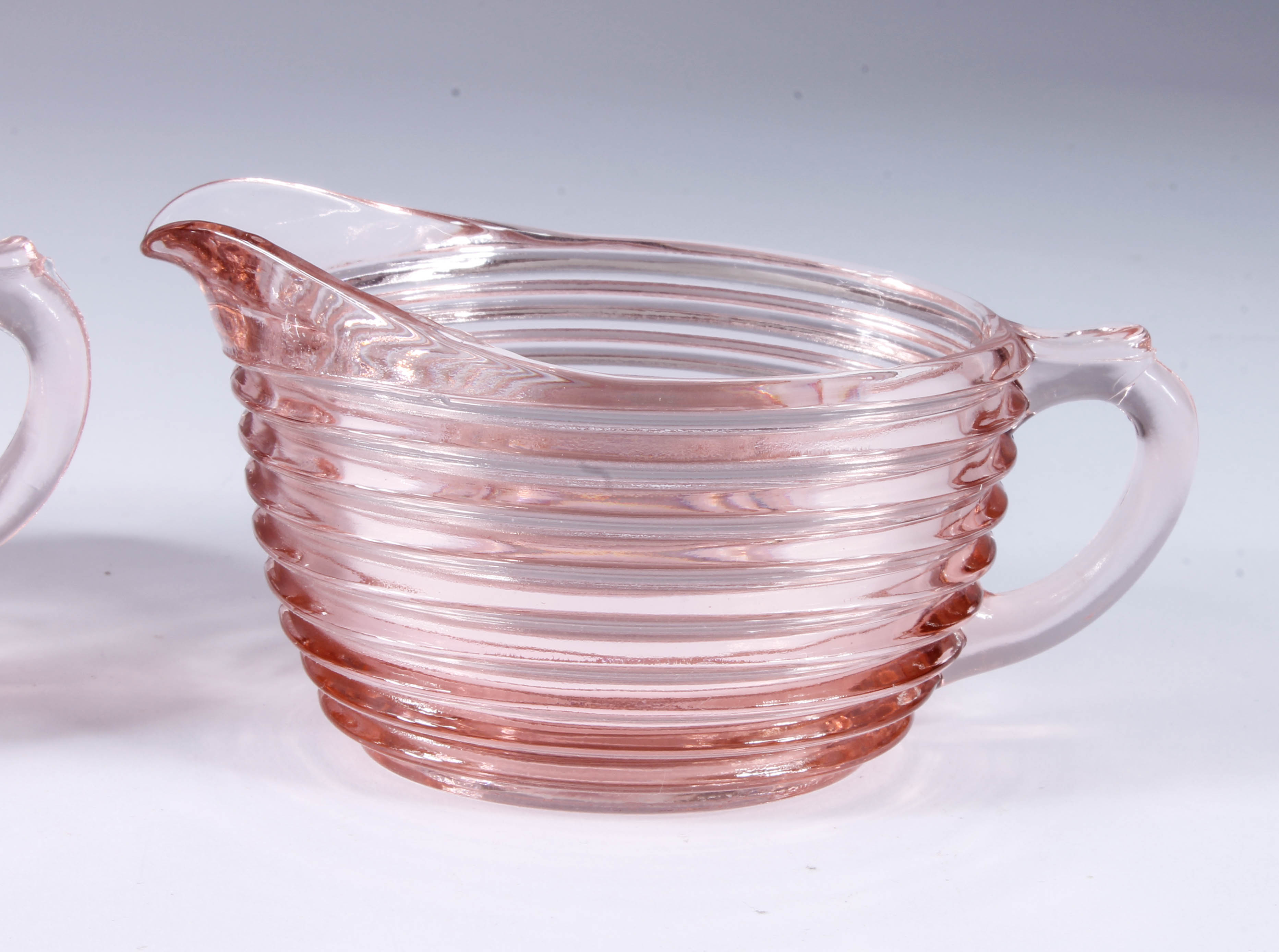 Manhattan Pink Ringed Depression Glass