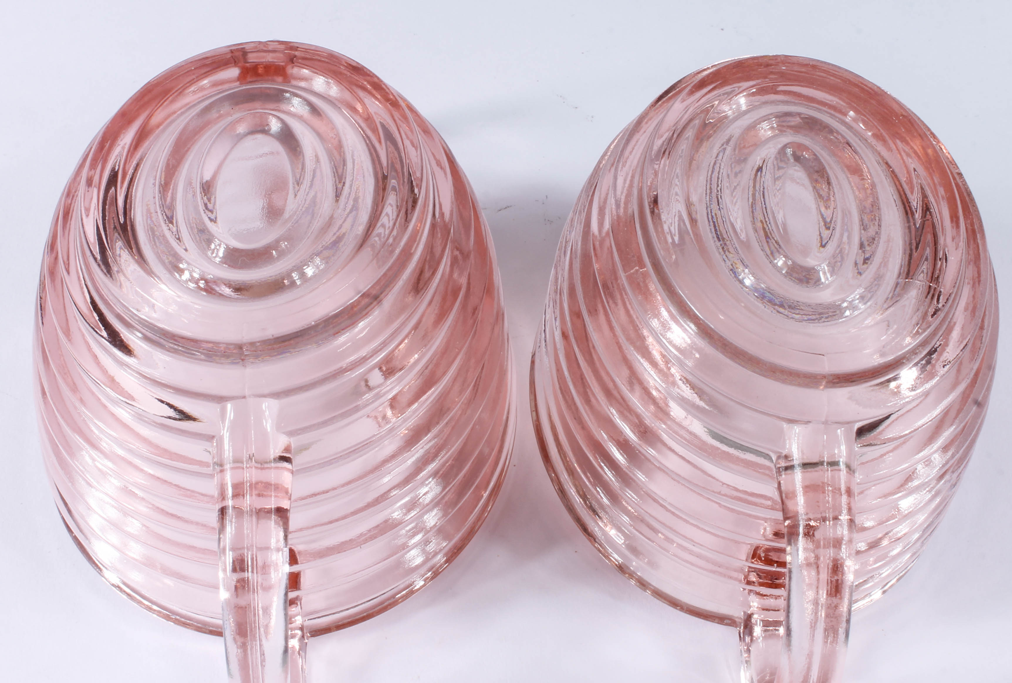 Manhattan Pink Ringed Depression Glass
