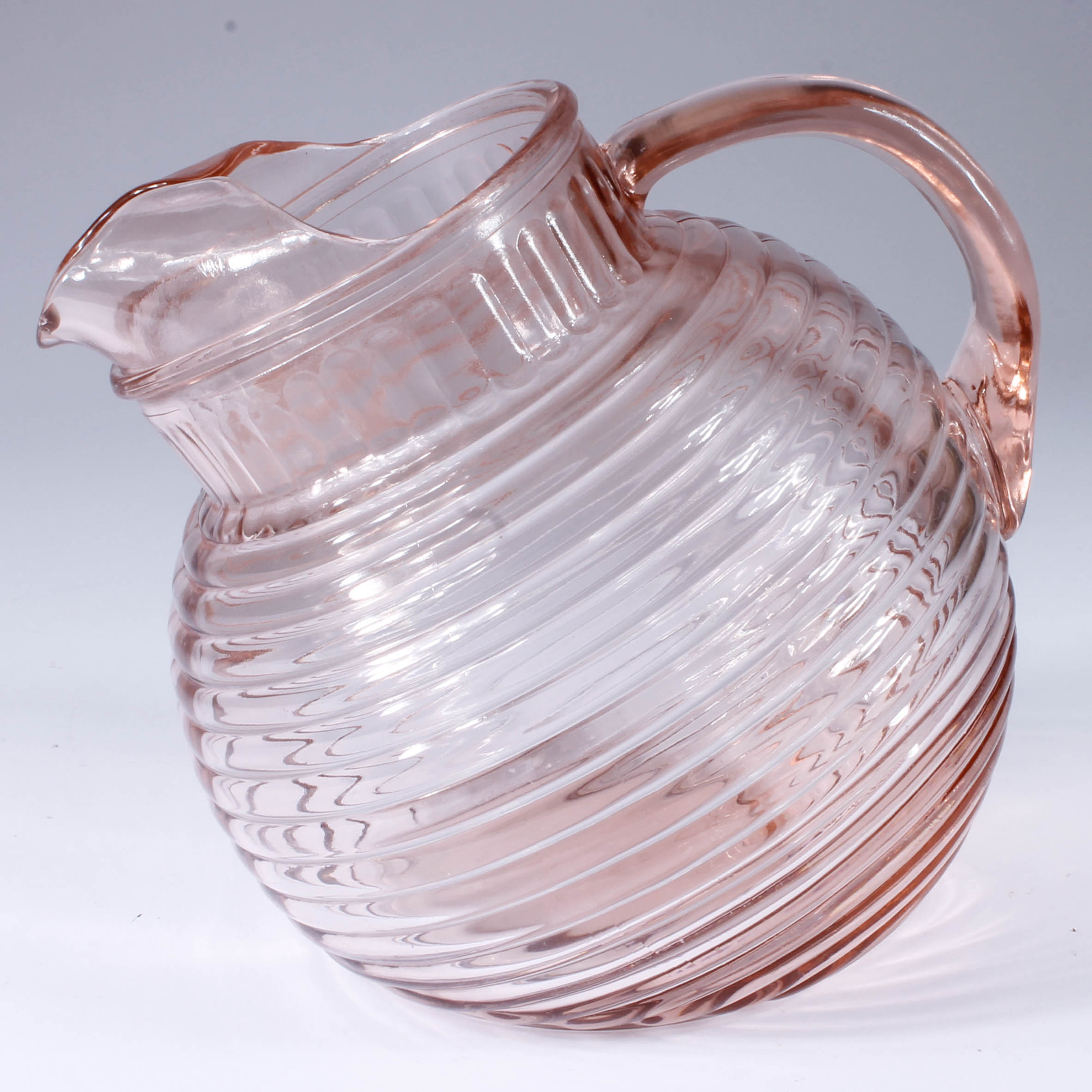 Manhattan Pink Ringed Depression Glass