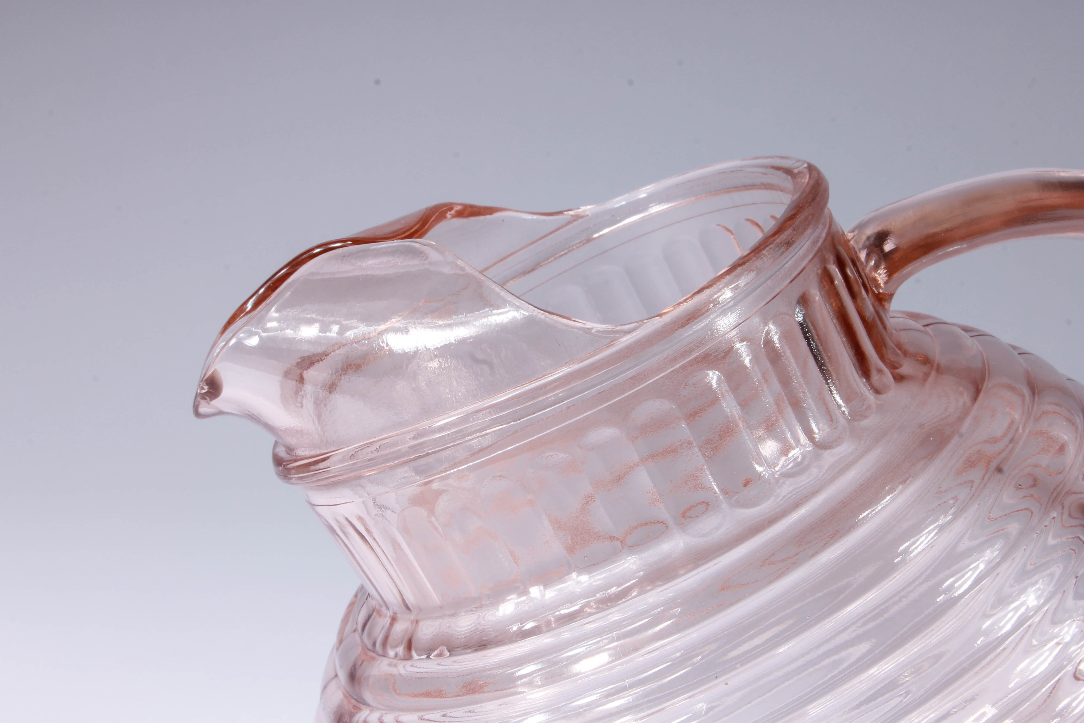 Manhattan Pink Ringed Depression Glass