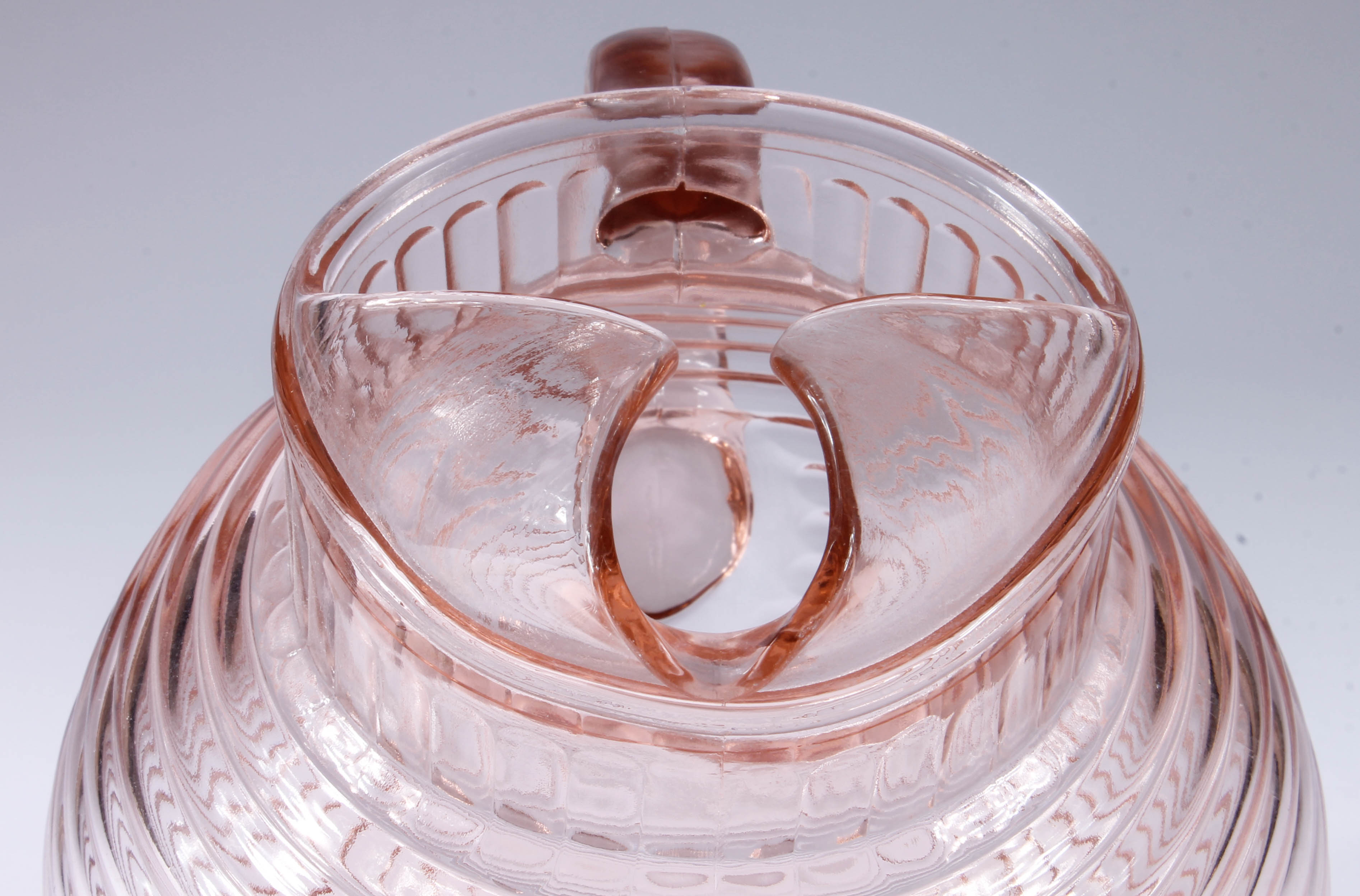 Manhattan Pink Ringed Depression Glass