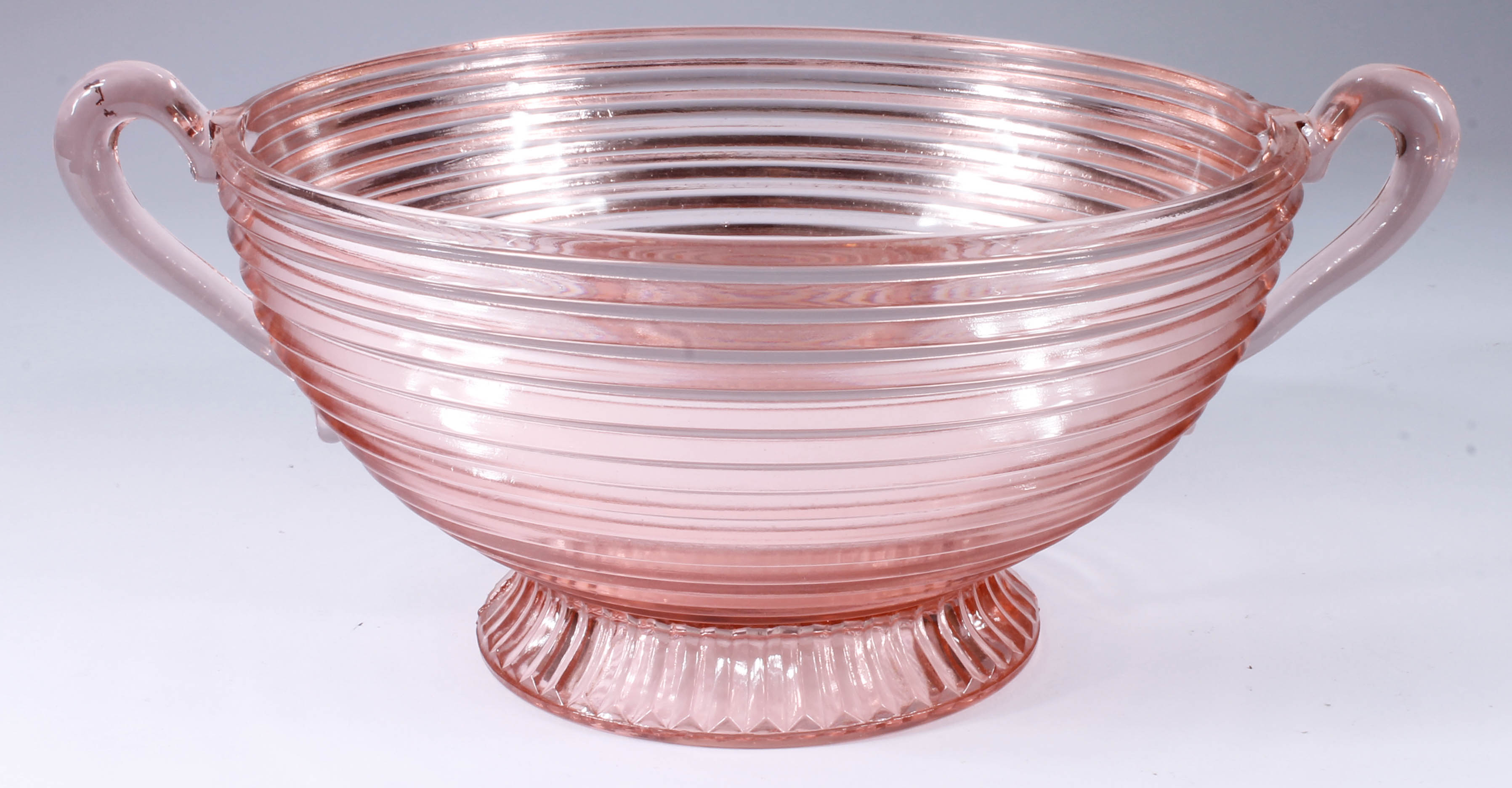 Manhattan Pink Ringed Depression Glass