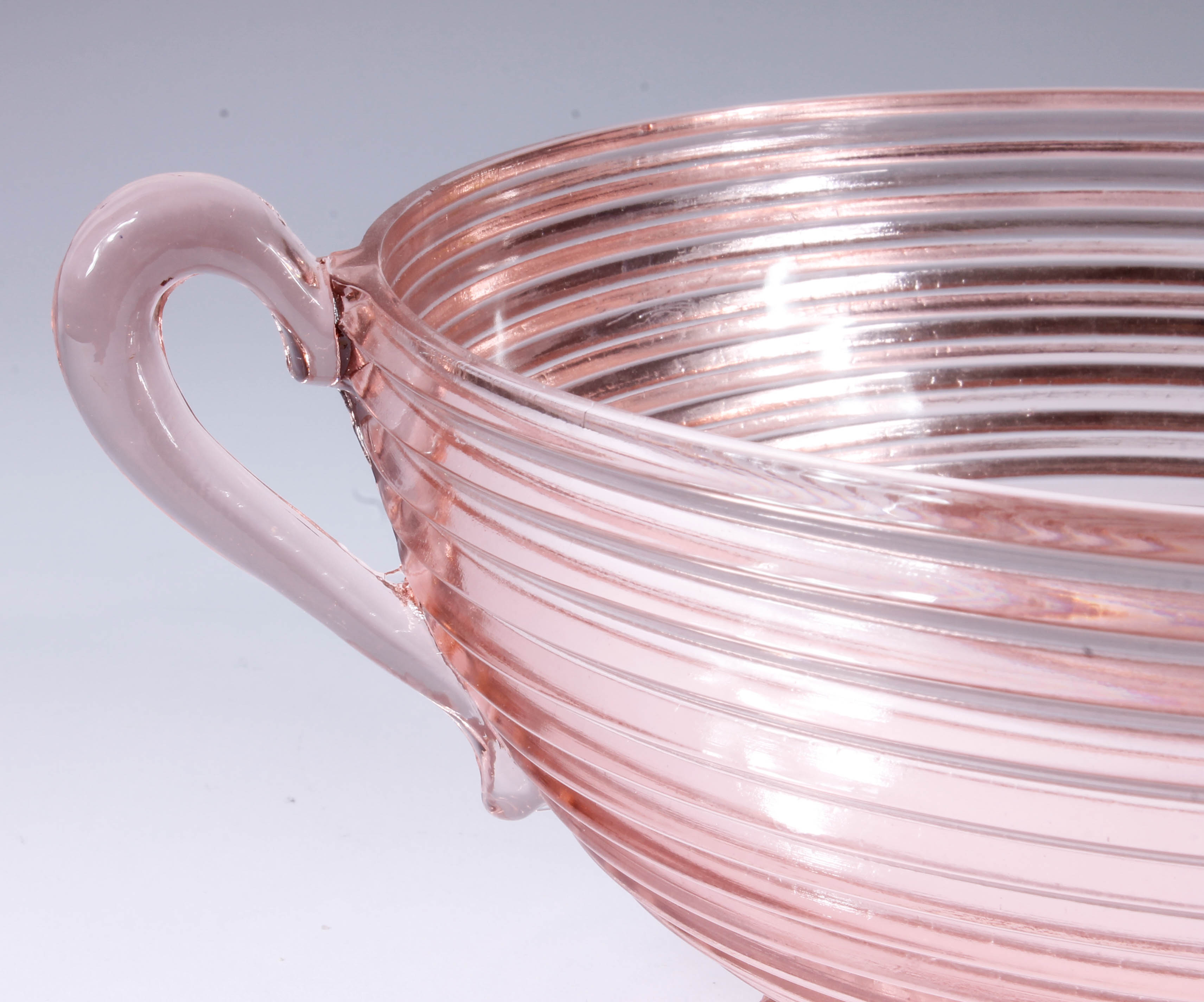 Manhattan Pink Ringed Depression Glass