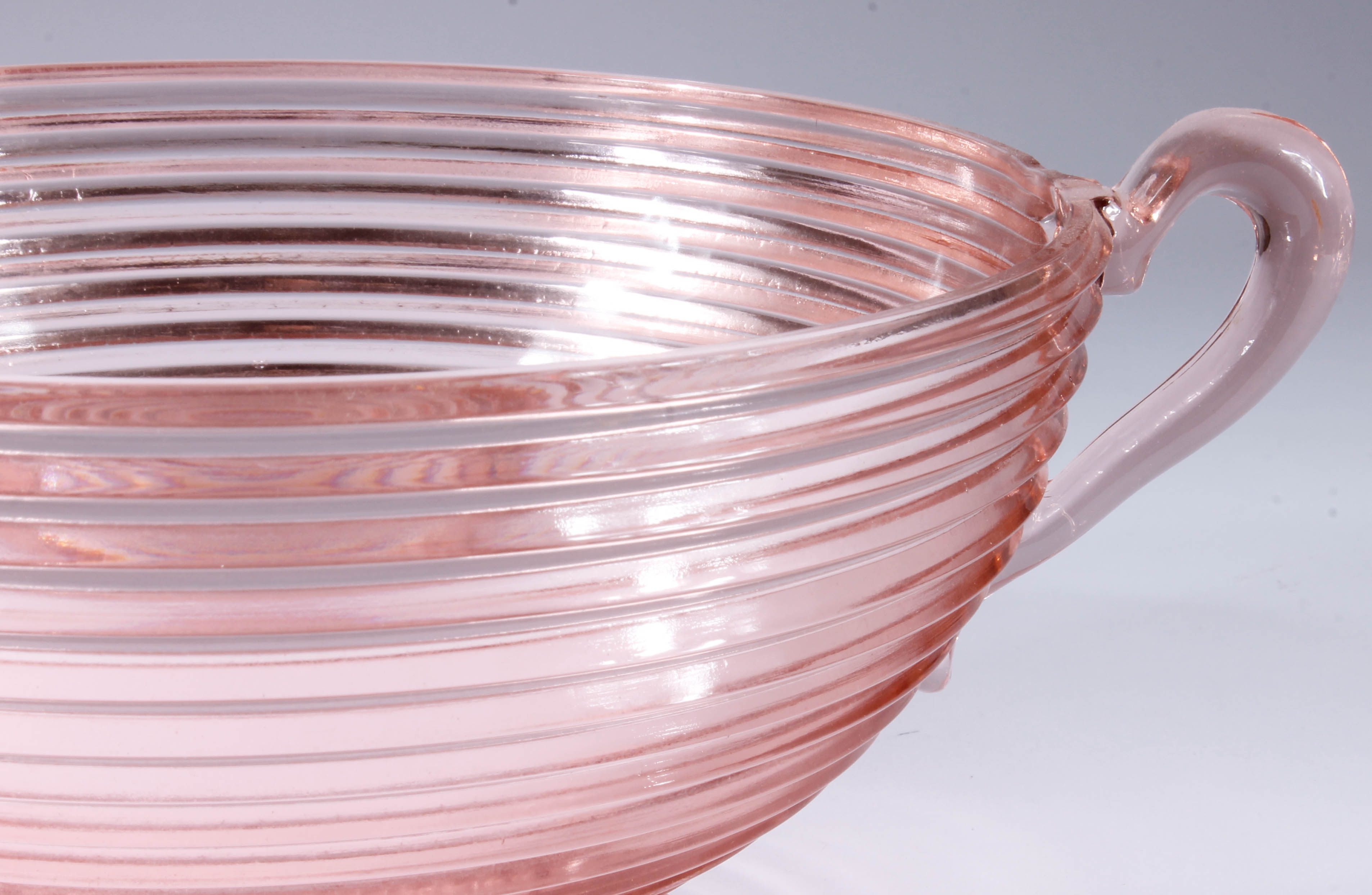 Manhattan Pink Ringed Depression Glass