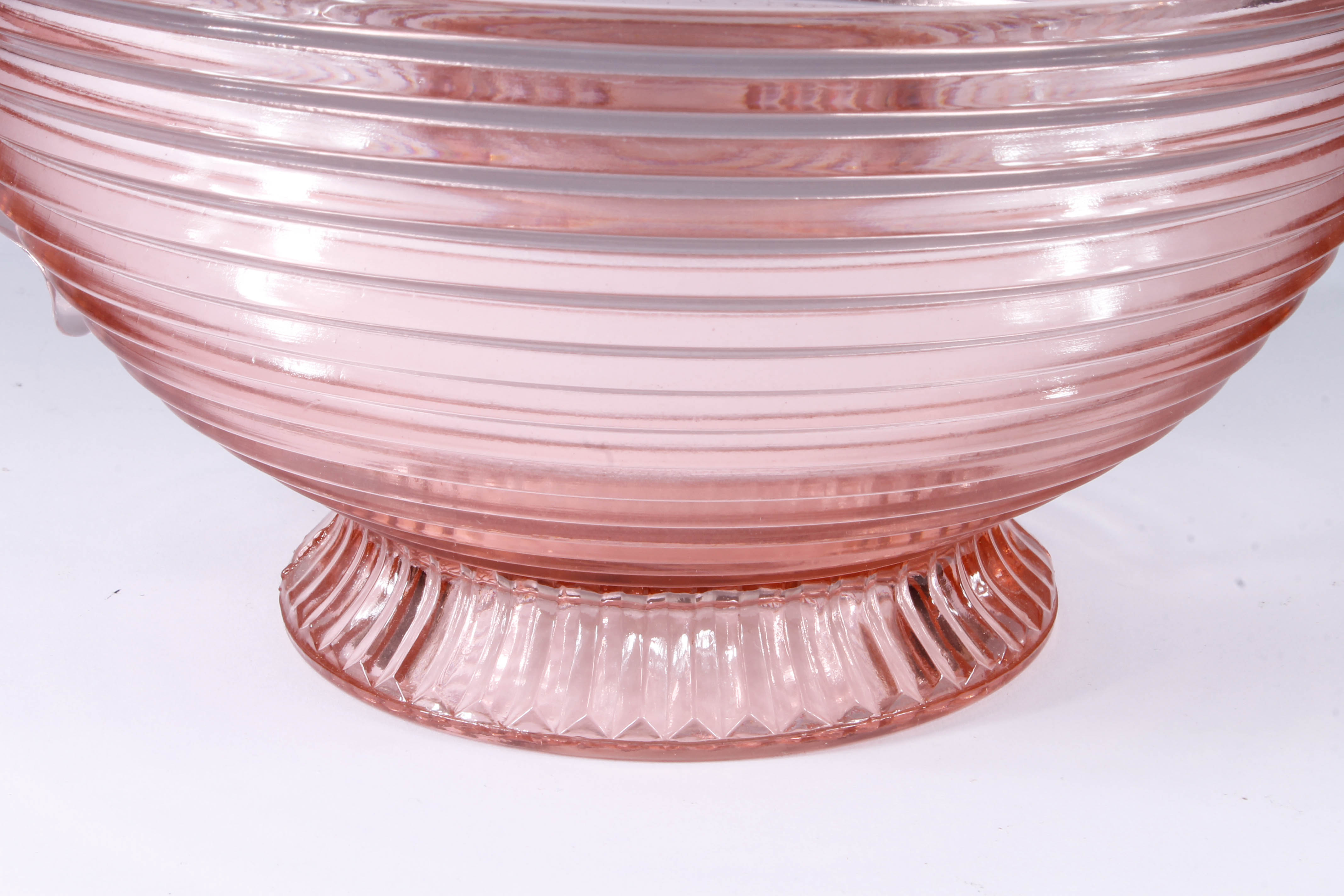 Manhattan Pink Ringed Depression Glass