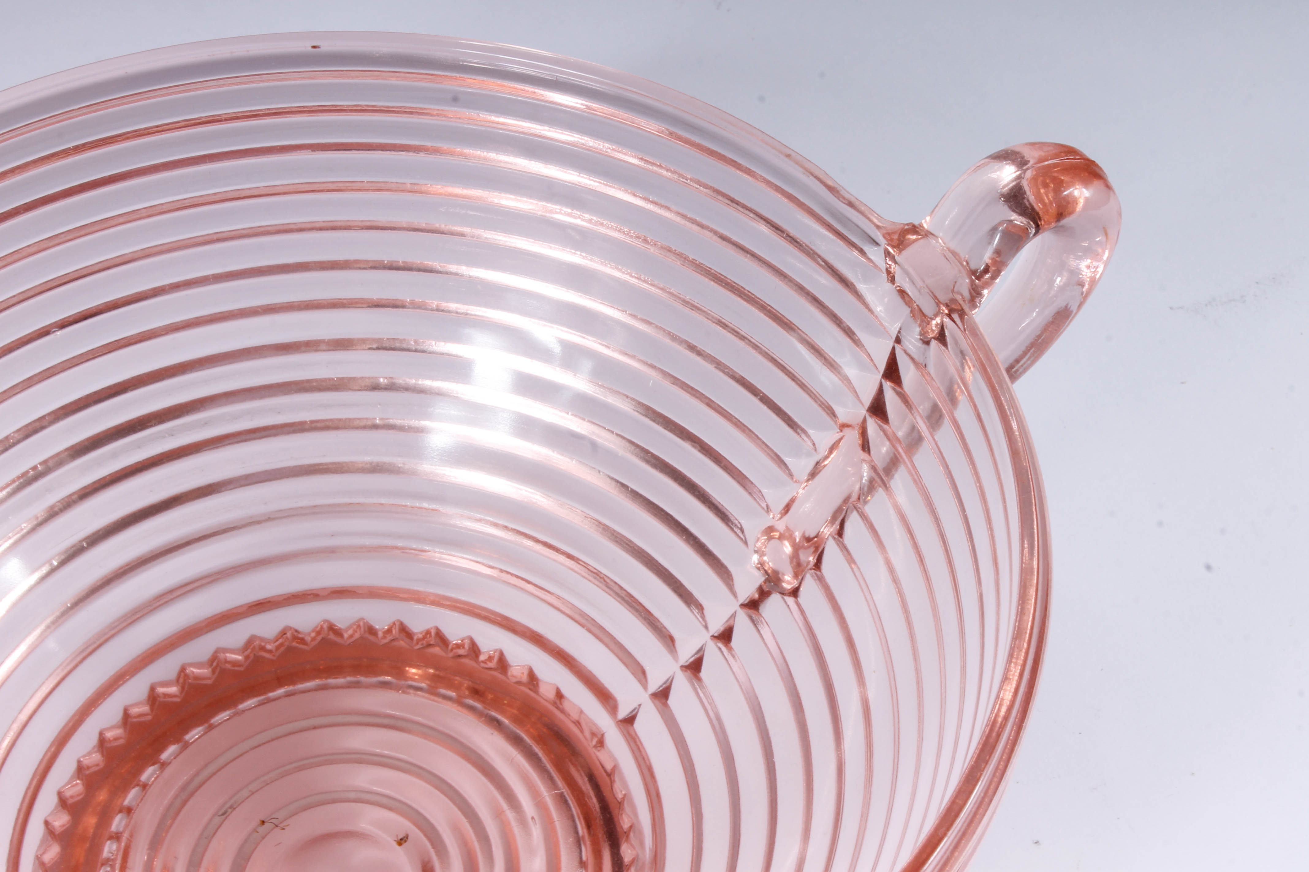 Manhattan Pink Ringed Depression Glass