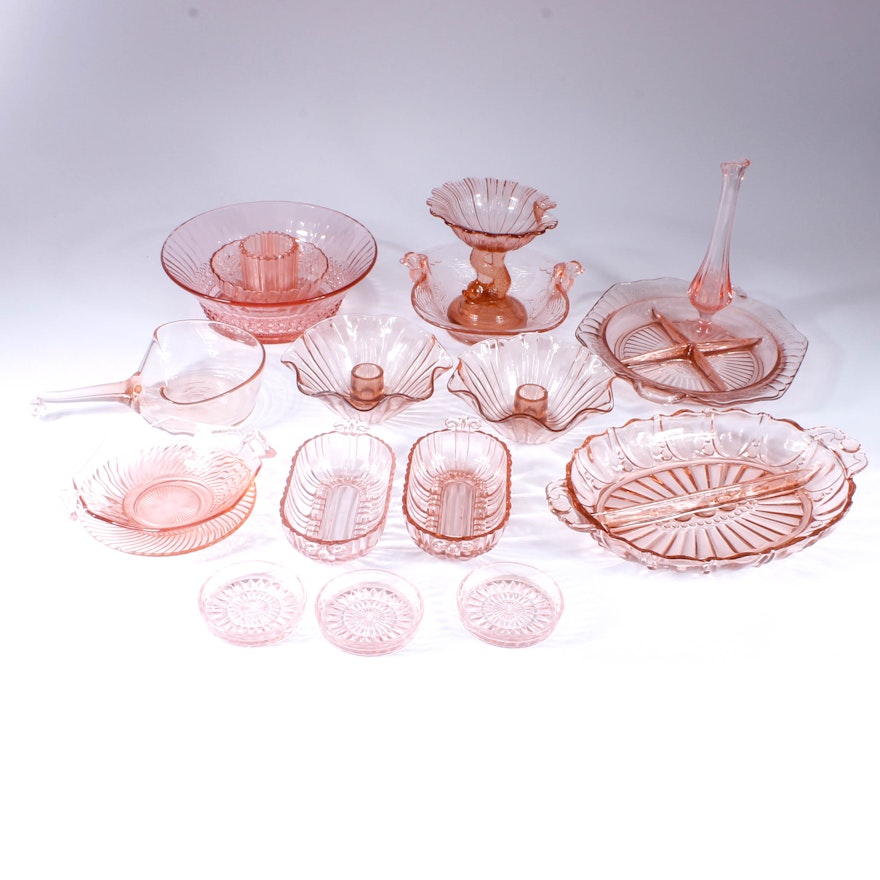Decorative Pink Glass Assortment