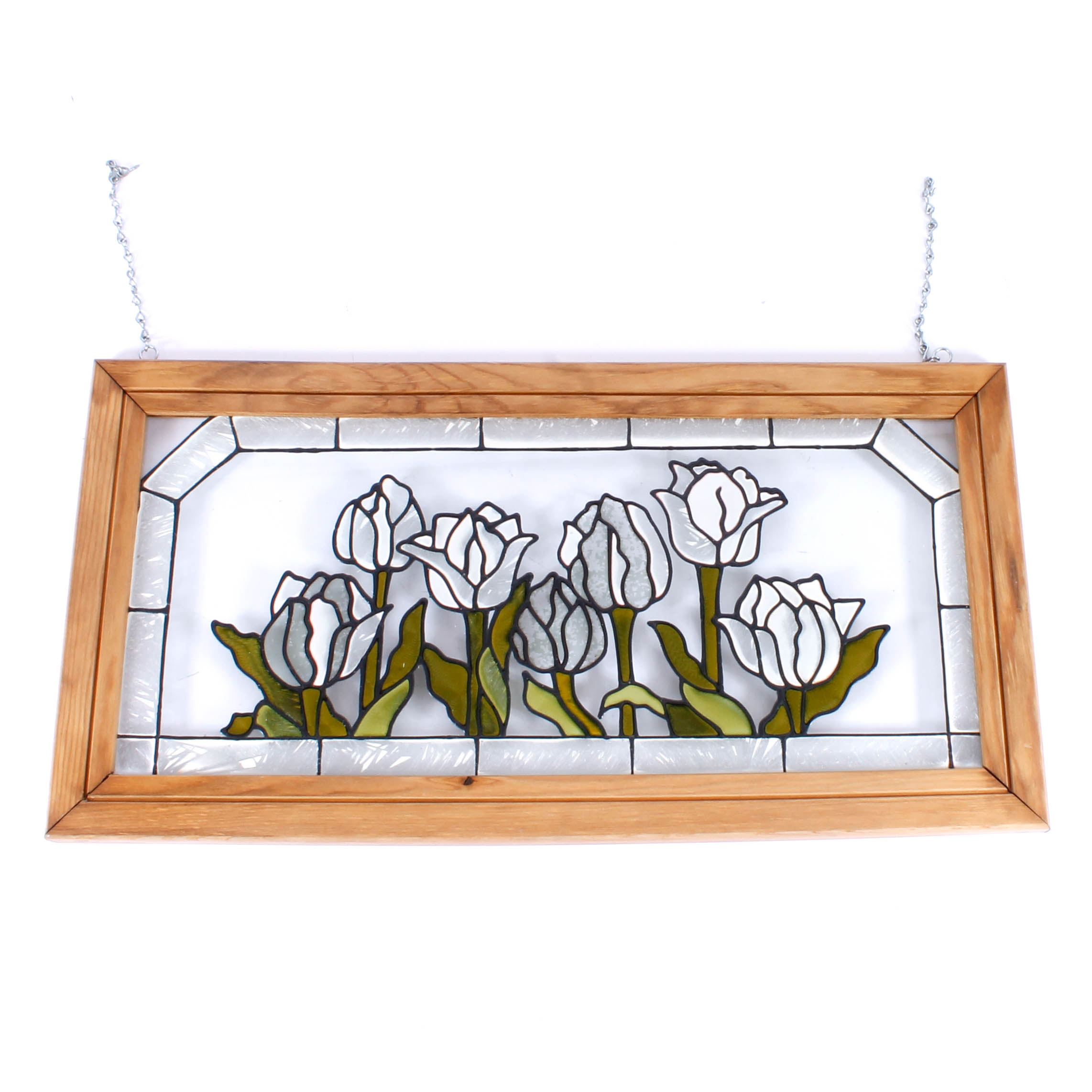 Framed Floral Stained Glass